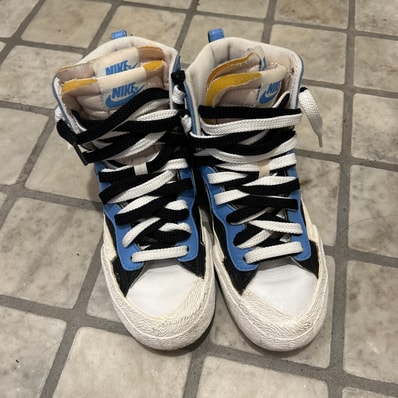 sacai × NIKE BLAZER MID "BLACK / BLUE"