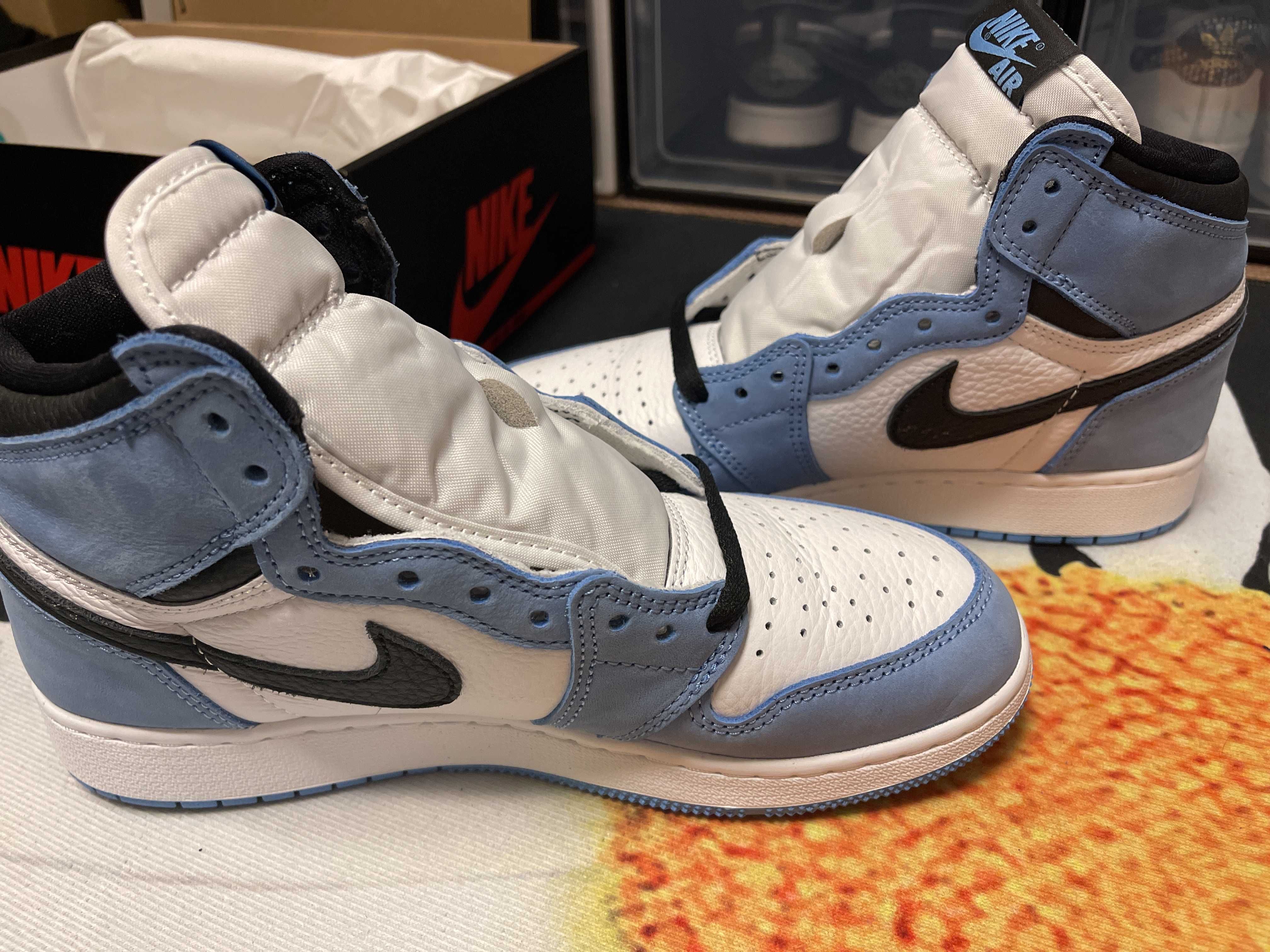 Nike GS Air Jordan 1 High "White/University Blue/Black"