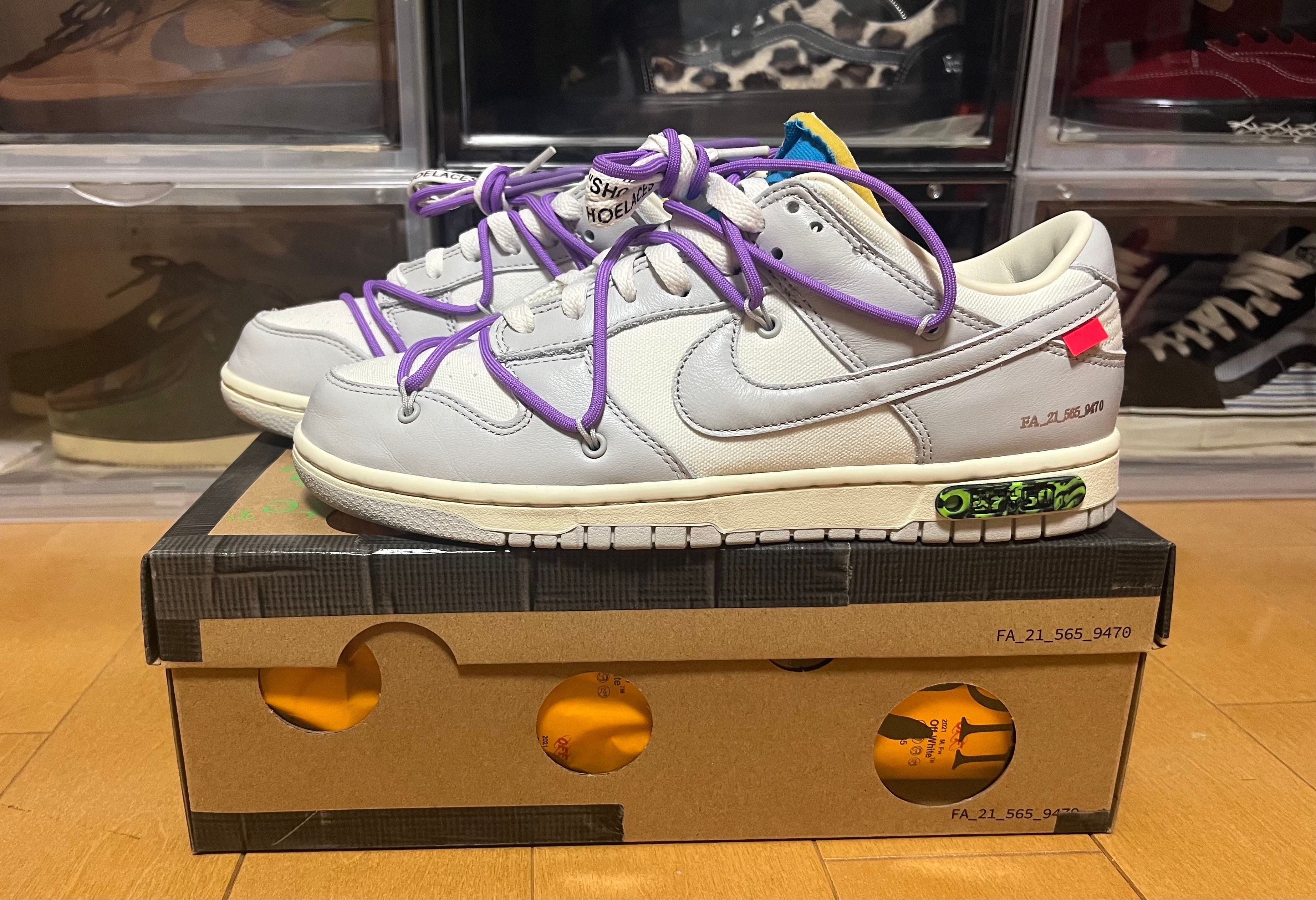 Off-White × Nike Dunk Low "Sail/Neutral Gray"