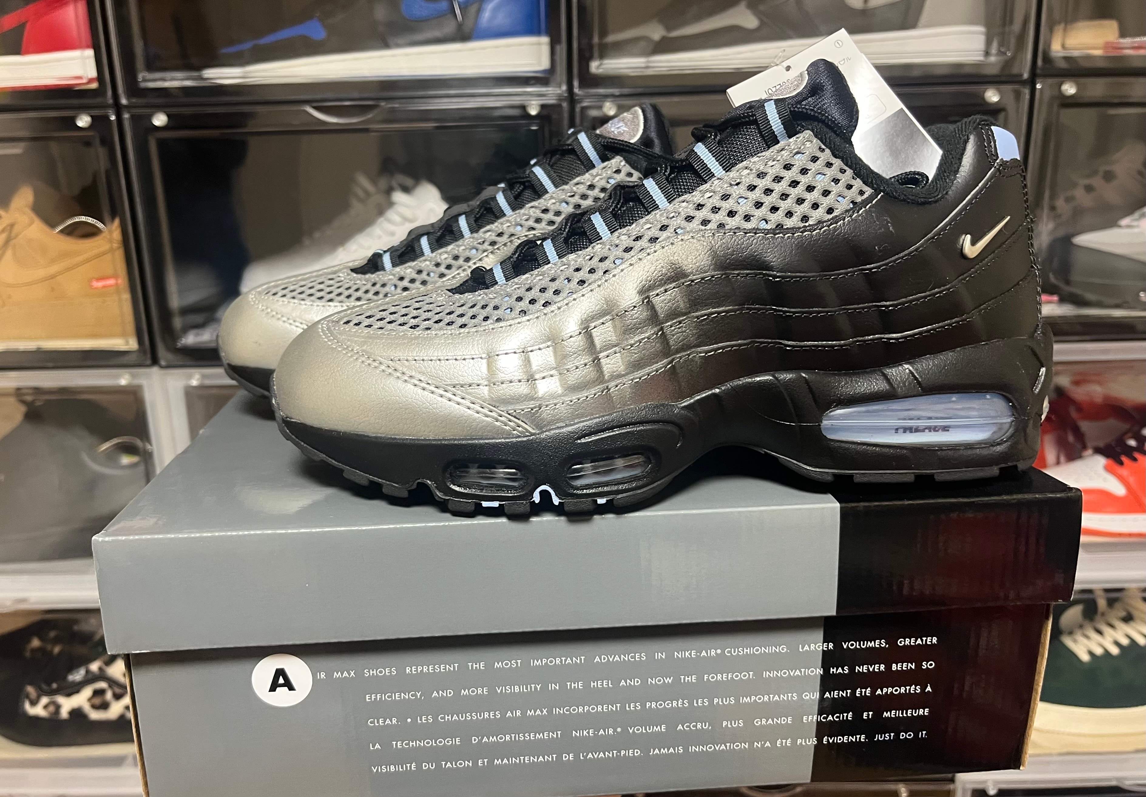 Palace Skateboards × Nike Air Max 95 Big Bubble "Metallic Silver/Aluminum"