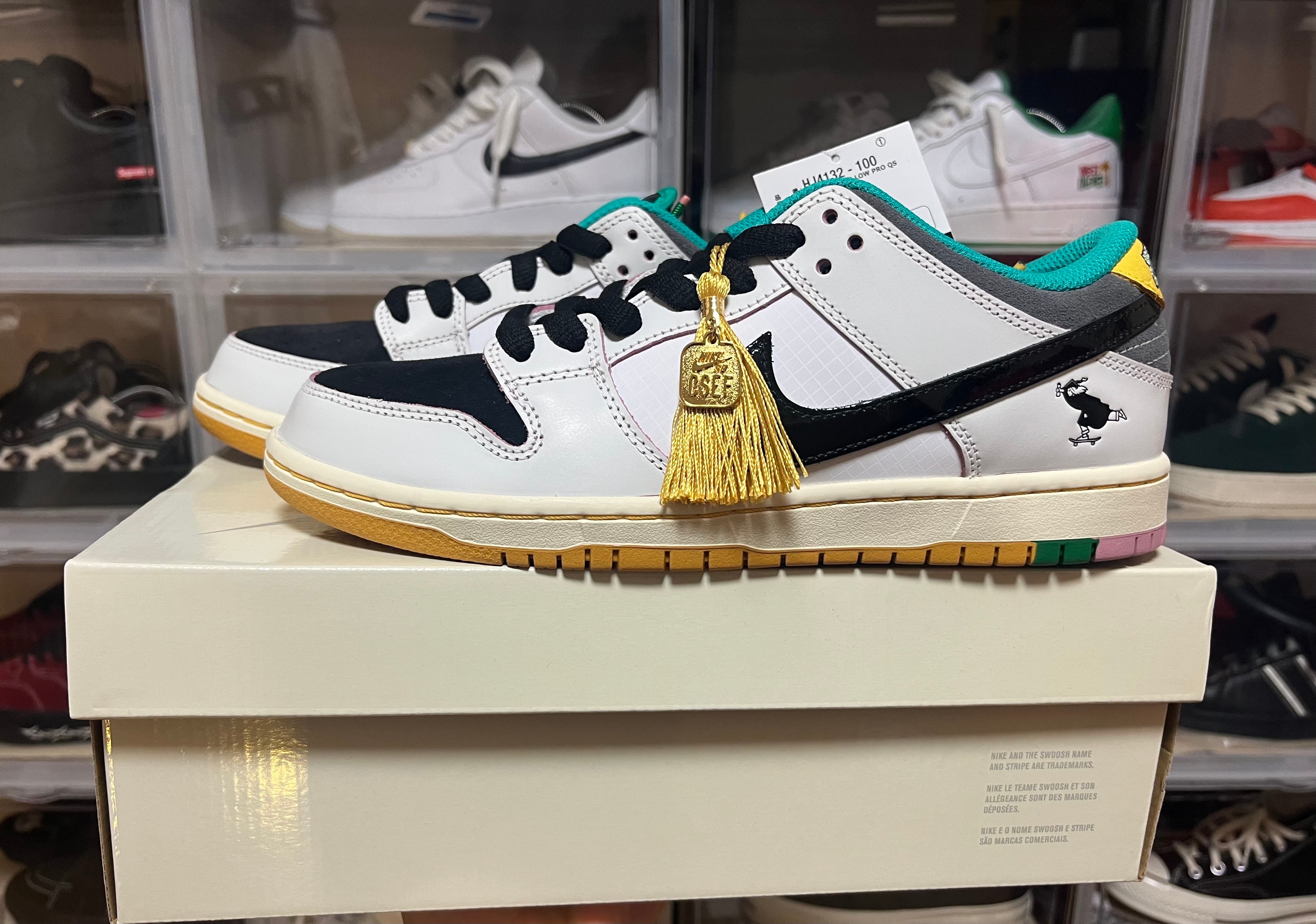 CSEF × Nike SB Dunk Low Pro QS "White and Black"