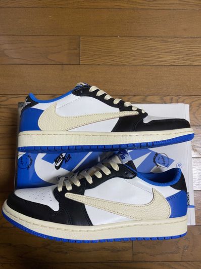 Travis Scott × fragment design × Nike Air Jordan 1 Low OG SP "Military Blue"