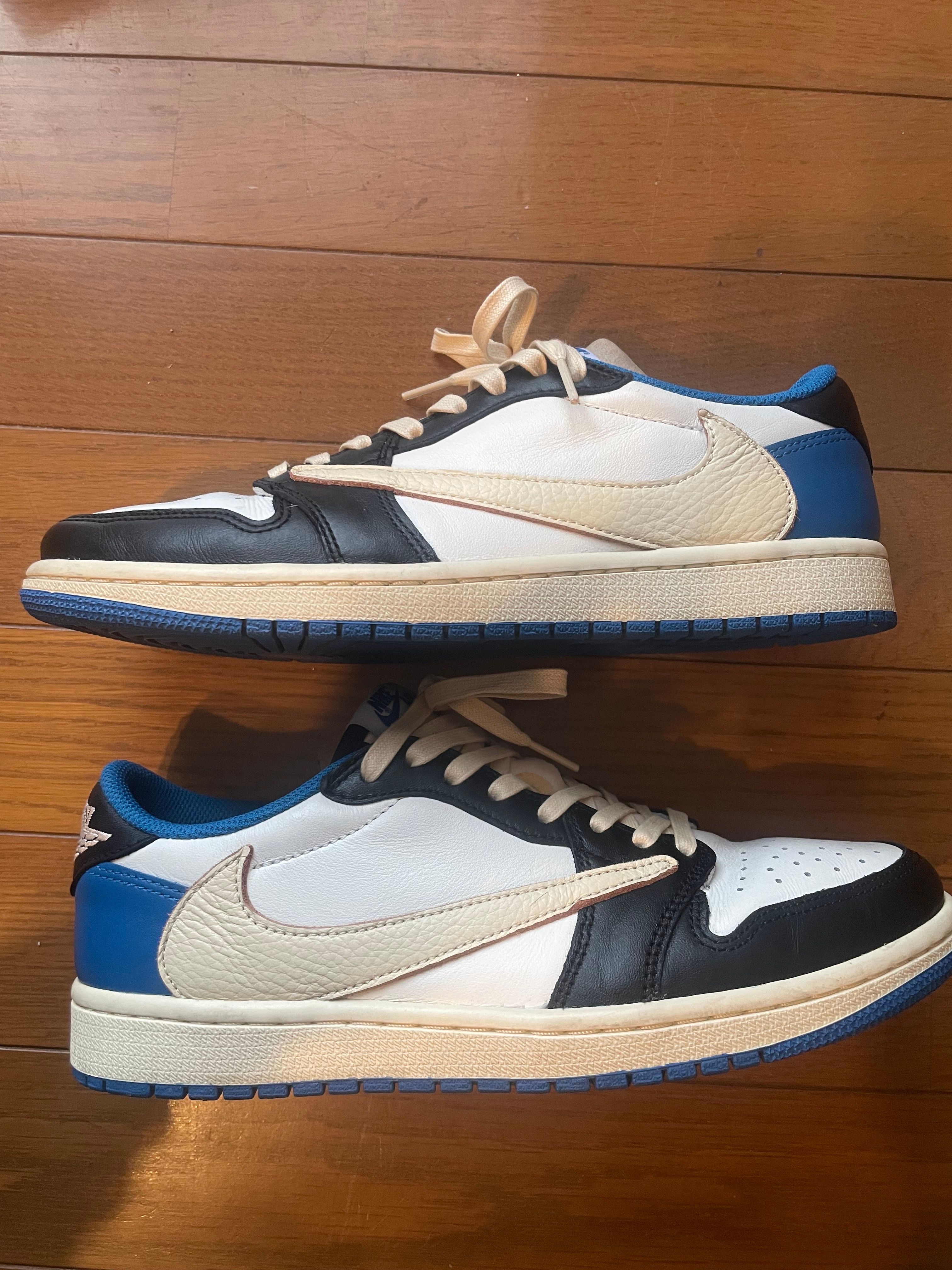 Travis Scott × fragment design × Nike Air Jordan 1 Low OG SP "Military Blue"