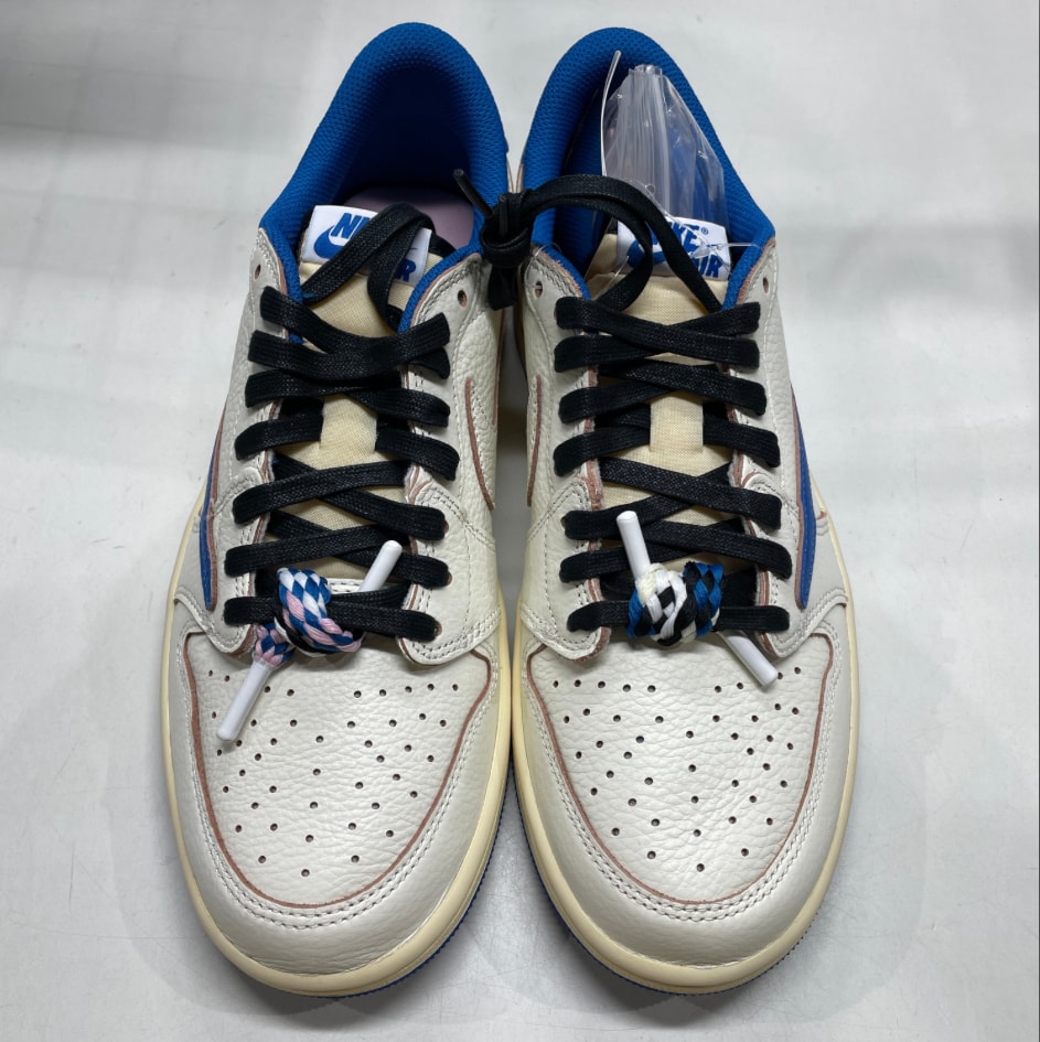 Travis Scott × fragment design × Nike Air Jordan 1 Low OG "Sail/Military Blue"