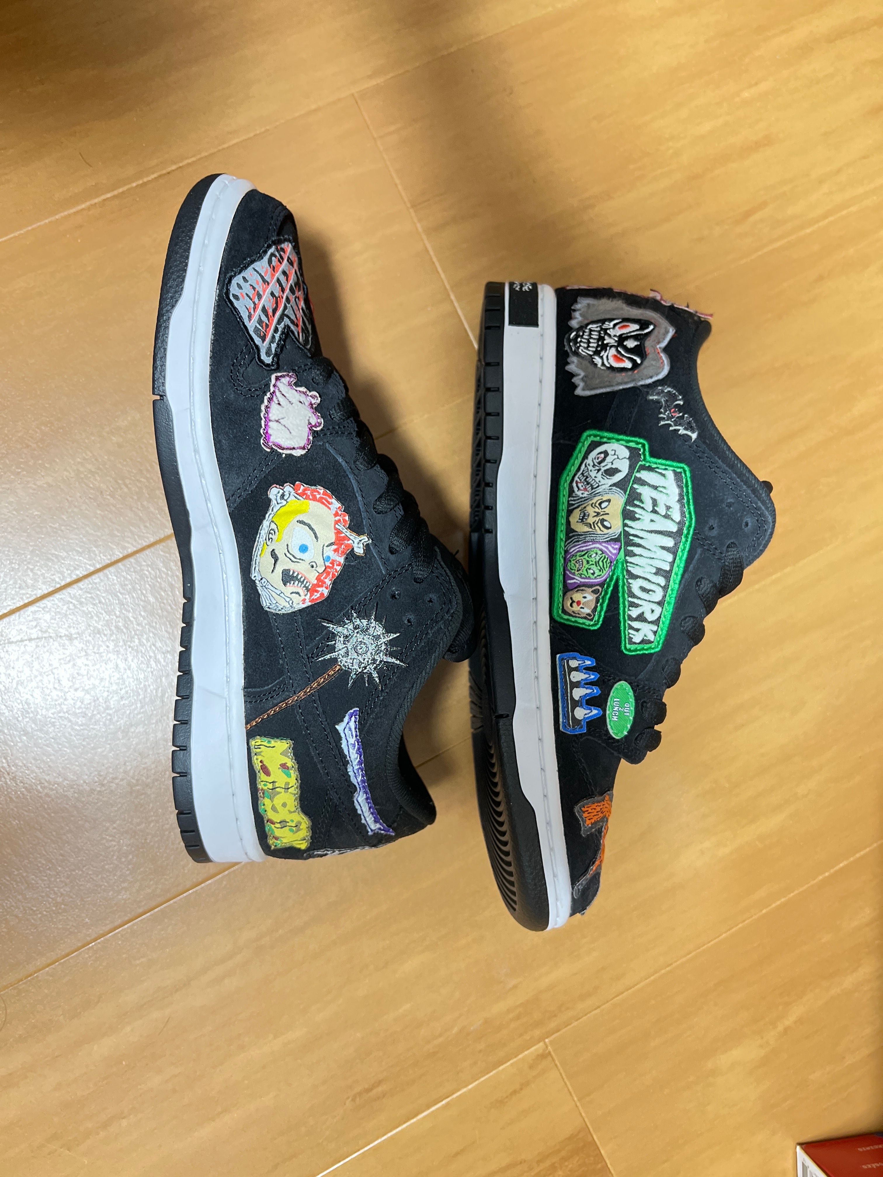 Neck face × Nike SB Dunk Low "Black/White/Multi Color"