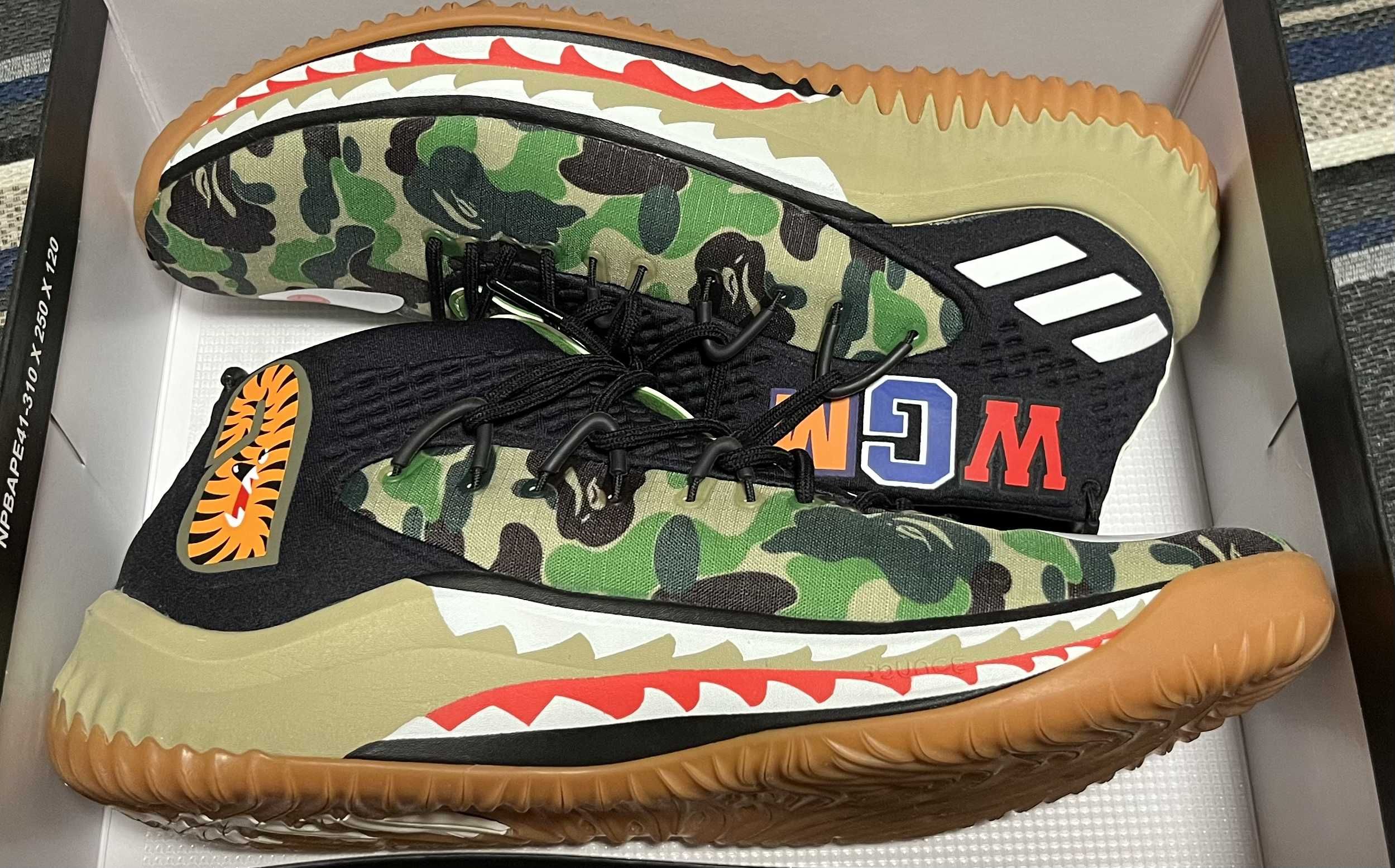 A BATHING APE × adidas Dame 4 "PACK GREEN"