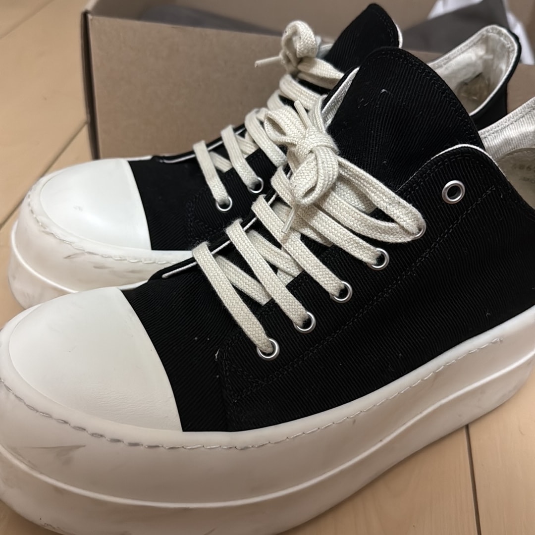 Rick Owens DRKSHDW Hollywood Double Bumper Low "Black/Milk/Milk"