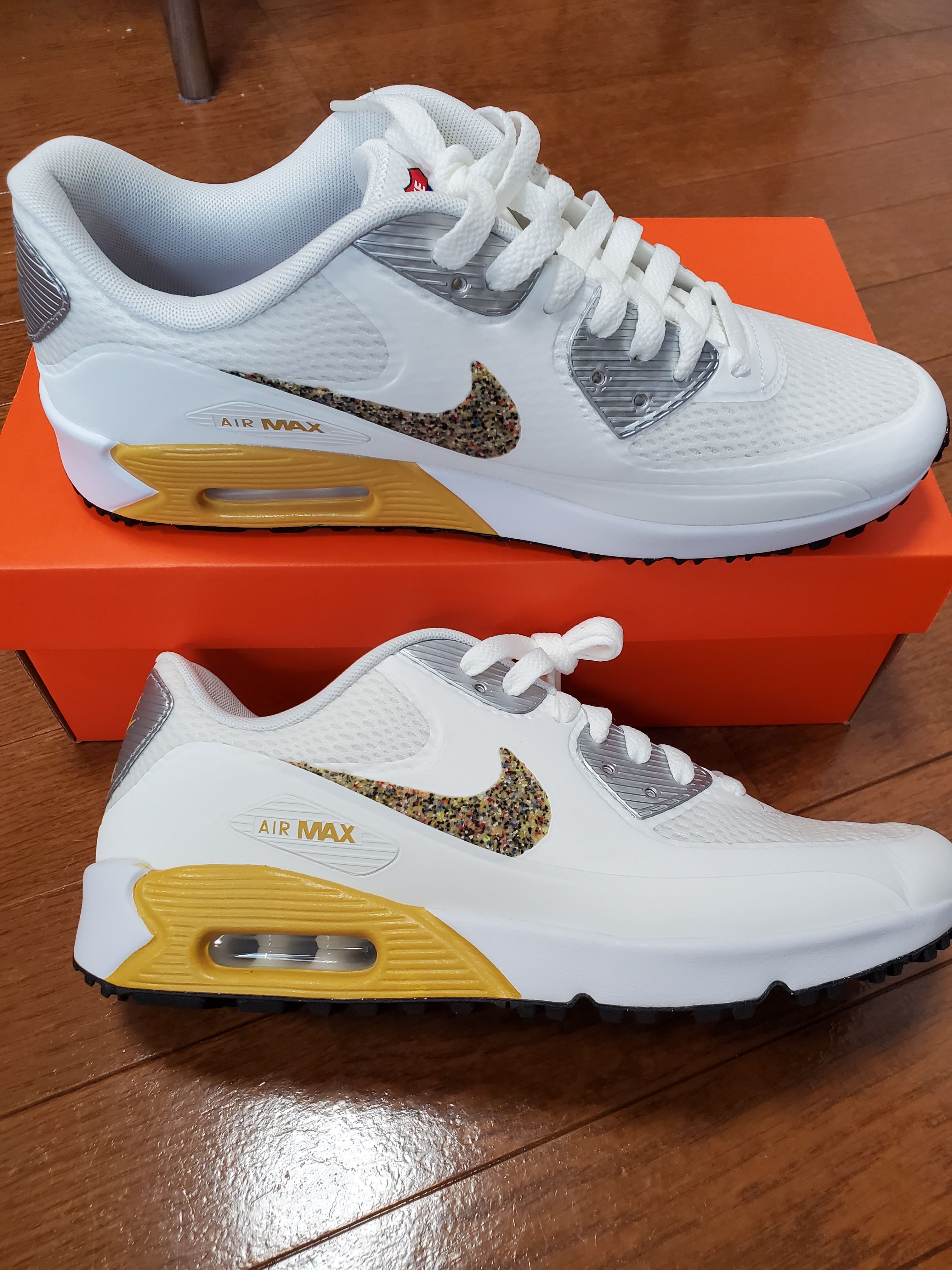 Nike Air Max 90 Golf PGA Championship "Summit White/Sanded Gold"