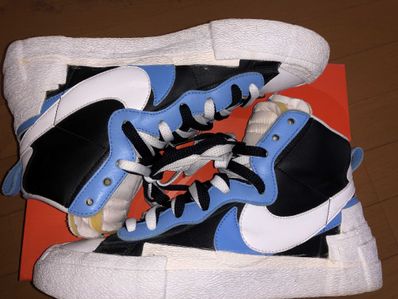 sacai × NIKE BLAZER MID "BLACK / BLUE"