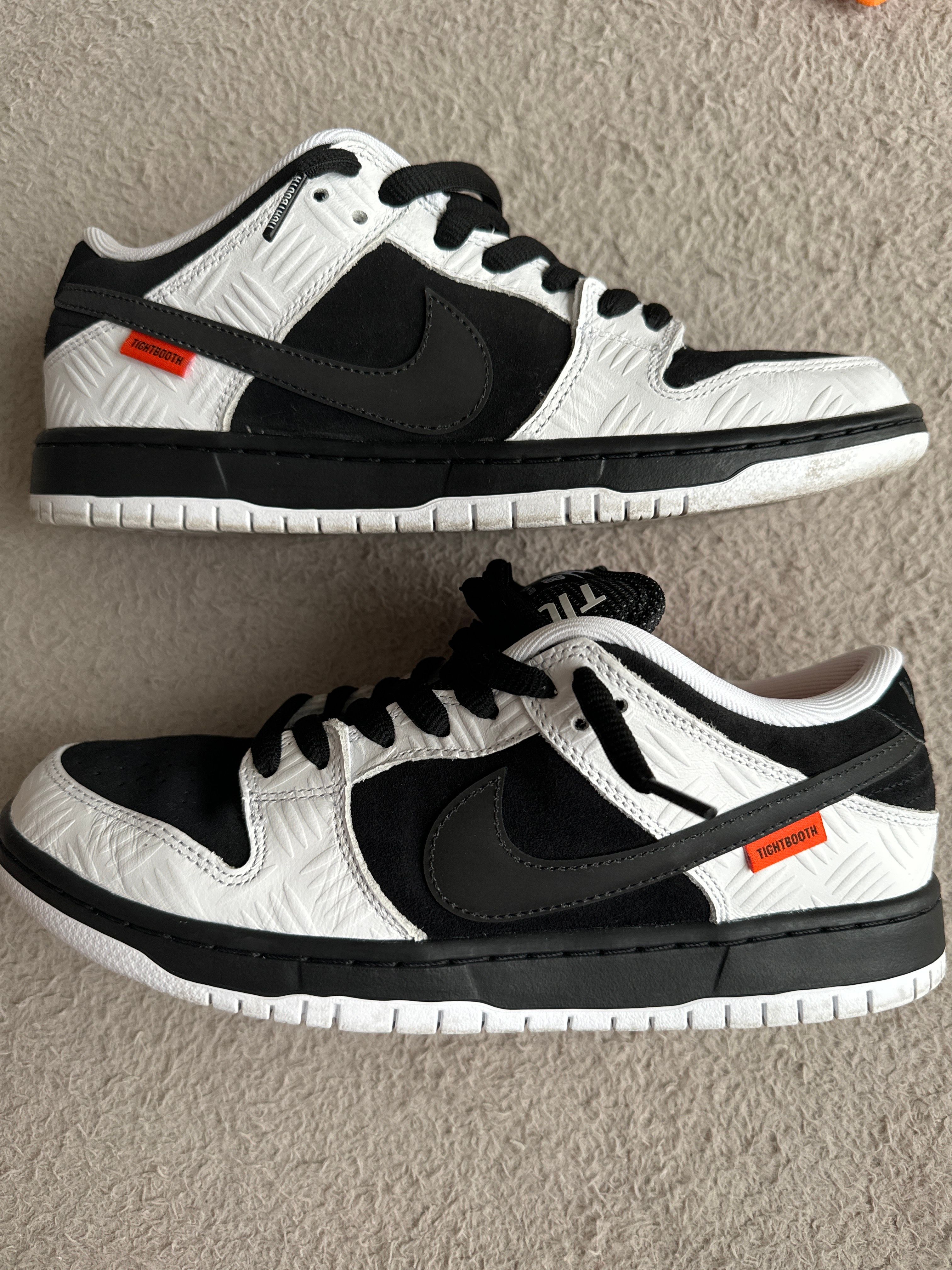 TIGHTBOOTH × Nike SB Dunk Low Pro QS "Black and White"