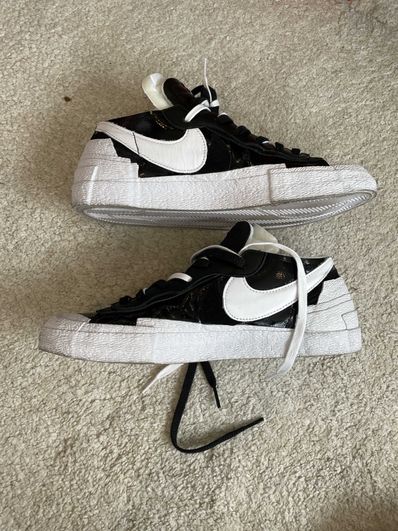 sacai × Nike Blazer Low "Black Patent Leather"
