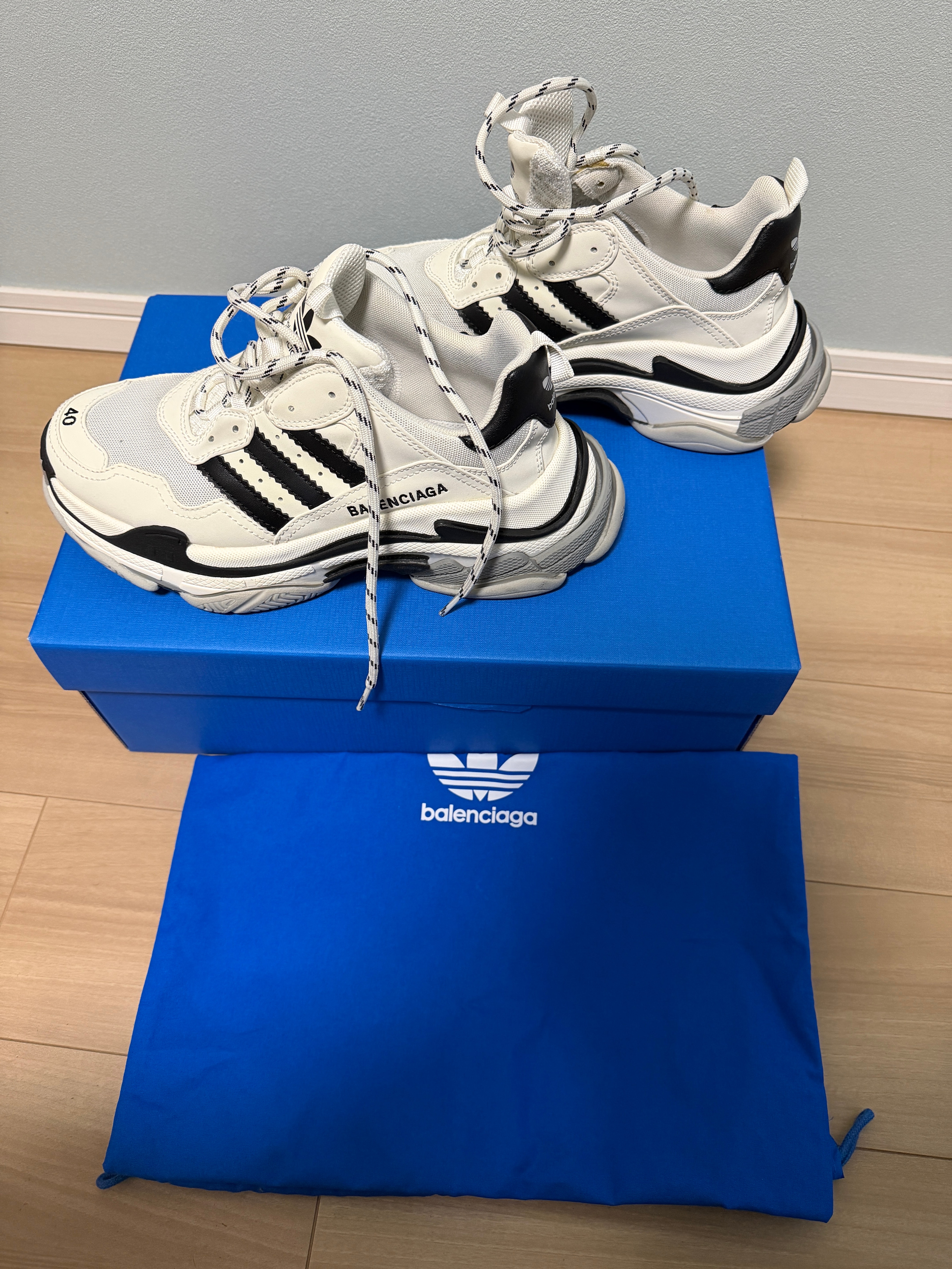 adidas × BALENCIAGA Triple S "White"