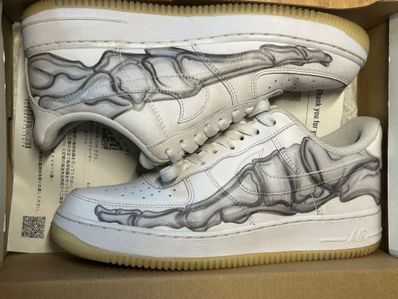 Air force top 1 skeleton white