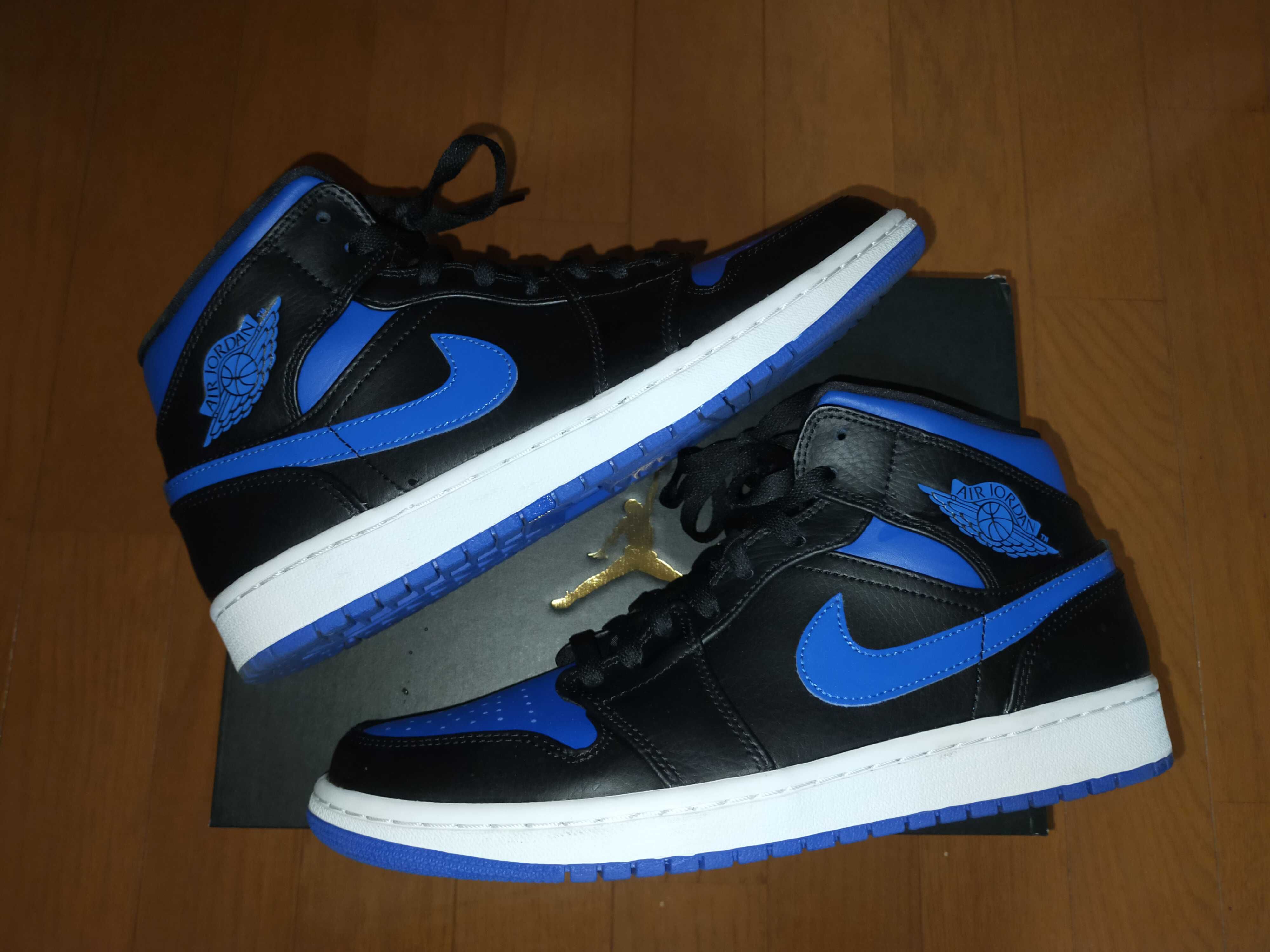 NIKE AIR JORDAN 1 MID "BLACK/BLUE"