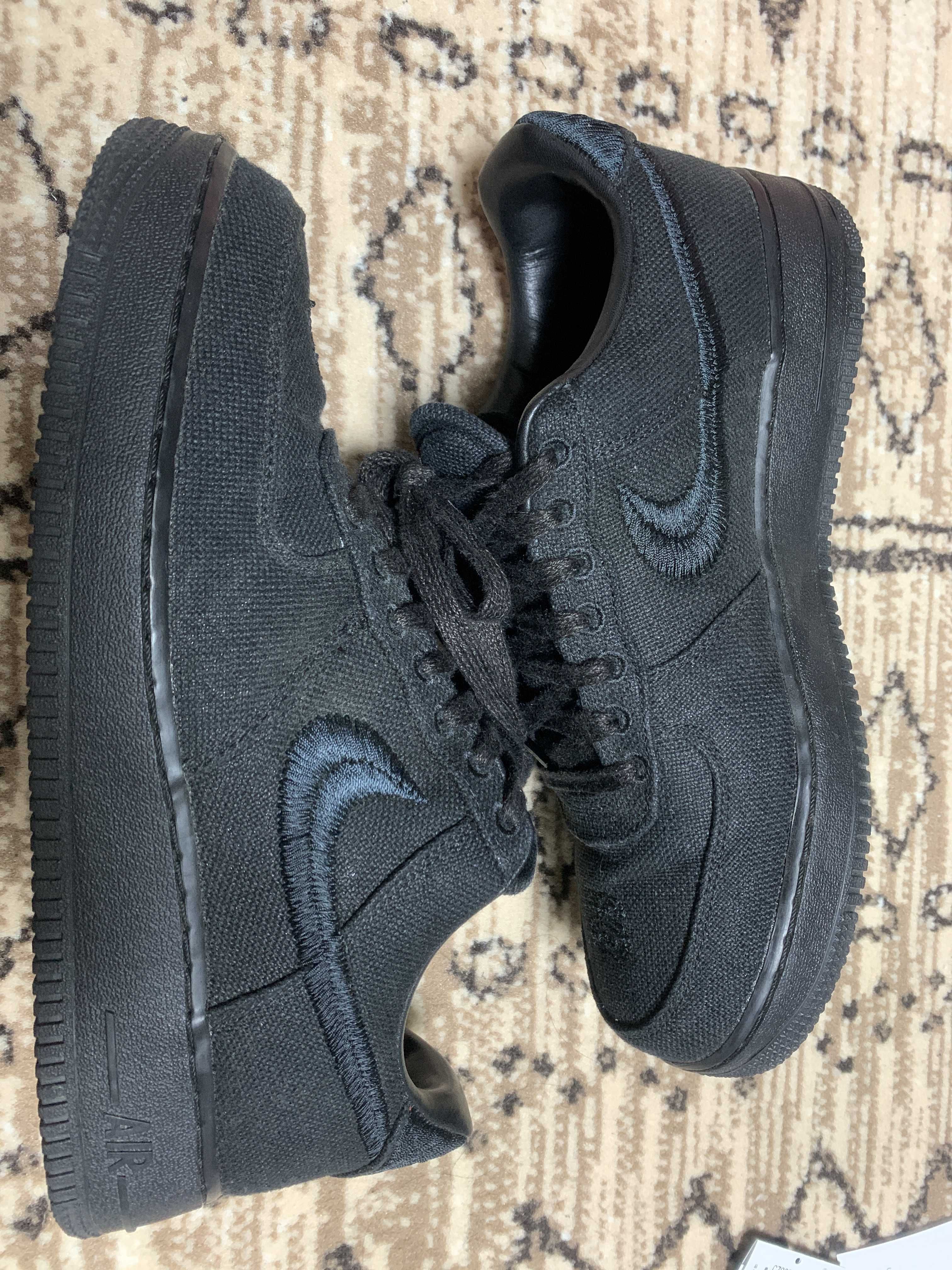 Stussy × Nike Air Force 1 Low "Triple Black"