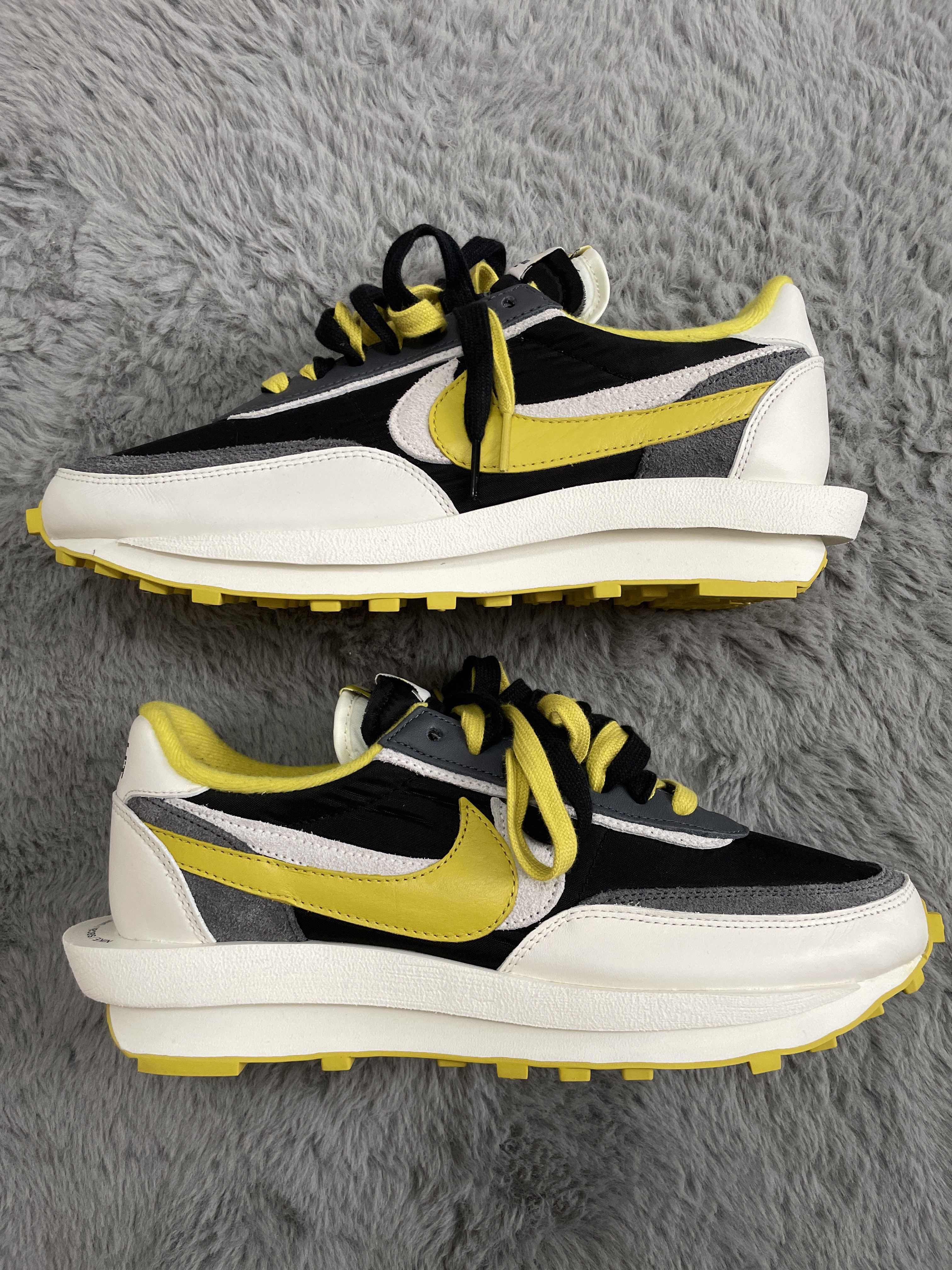 UNDERCOVER × sacai × Nike LD Waffle "Black/Sail-Dark Grey-Bright Citron"