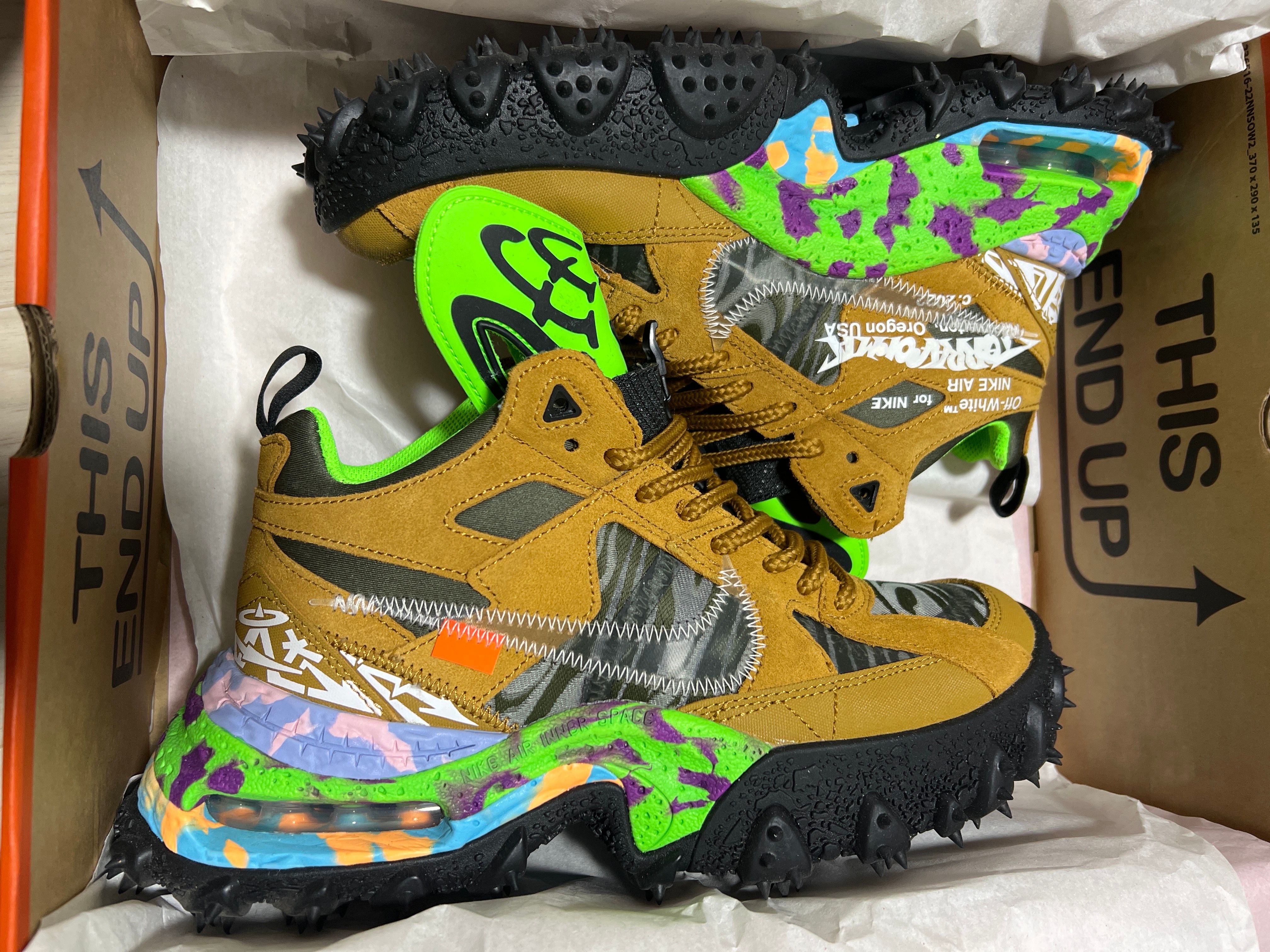Off-White × Nike Air Terra Forma "Wheat and Green Strike"