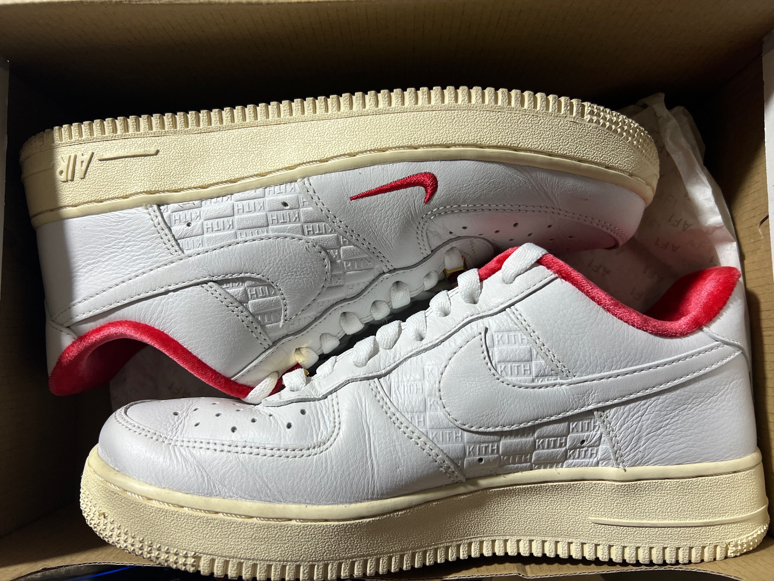 KITH × Nike Air Force 1 Low "White/Red"