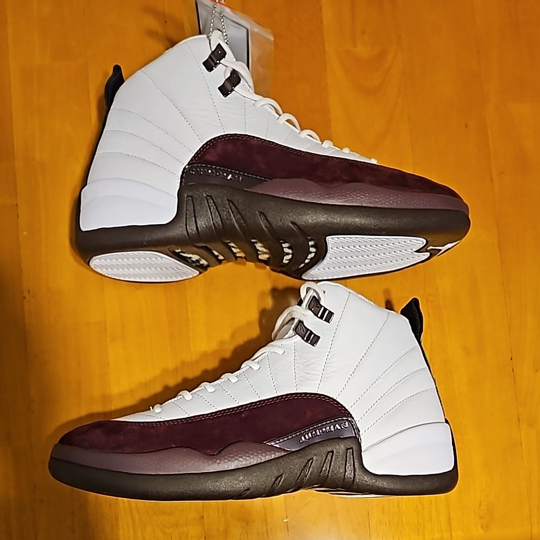 A Ma Maniere × Nike Women's Air Jordan 12 "White and Burgundy Crush"