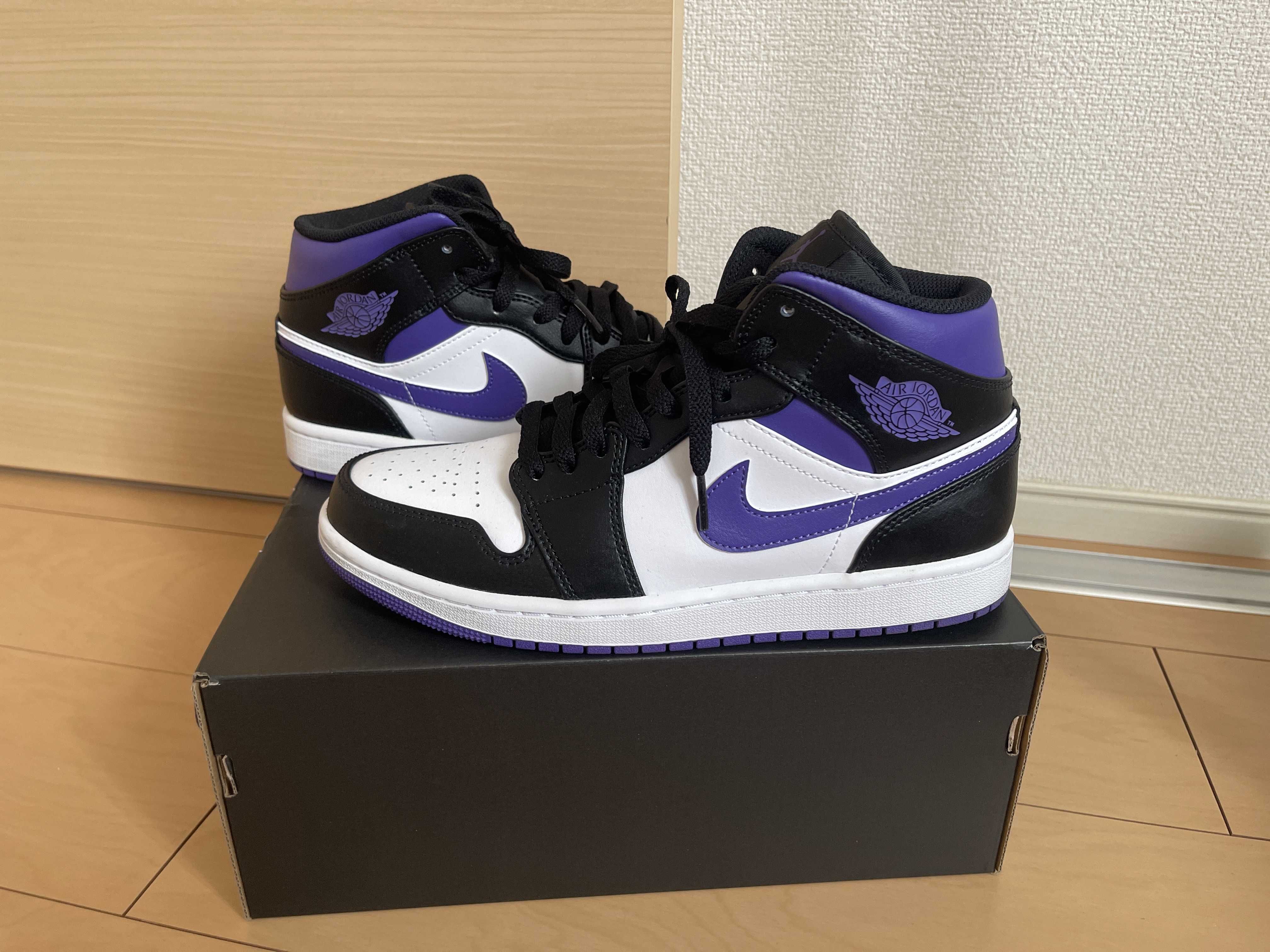 Nike Air Jordan 1 Mid "Black/Court Purple"