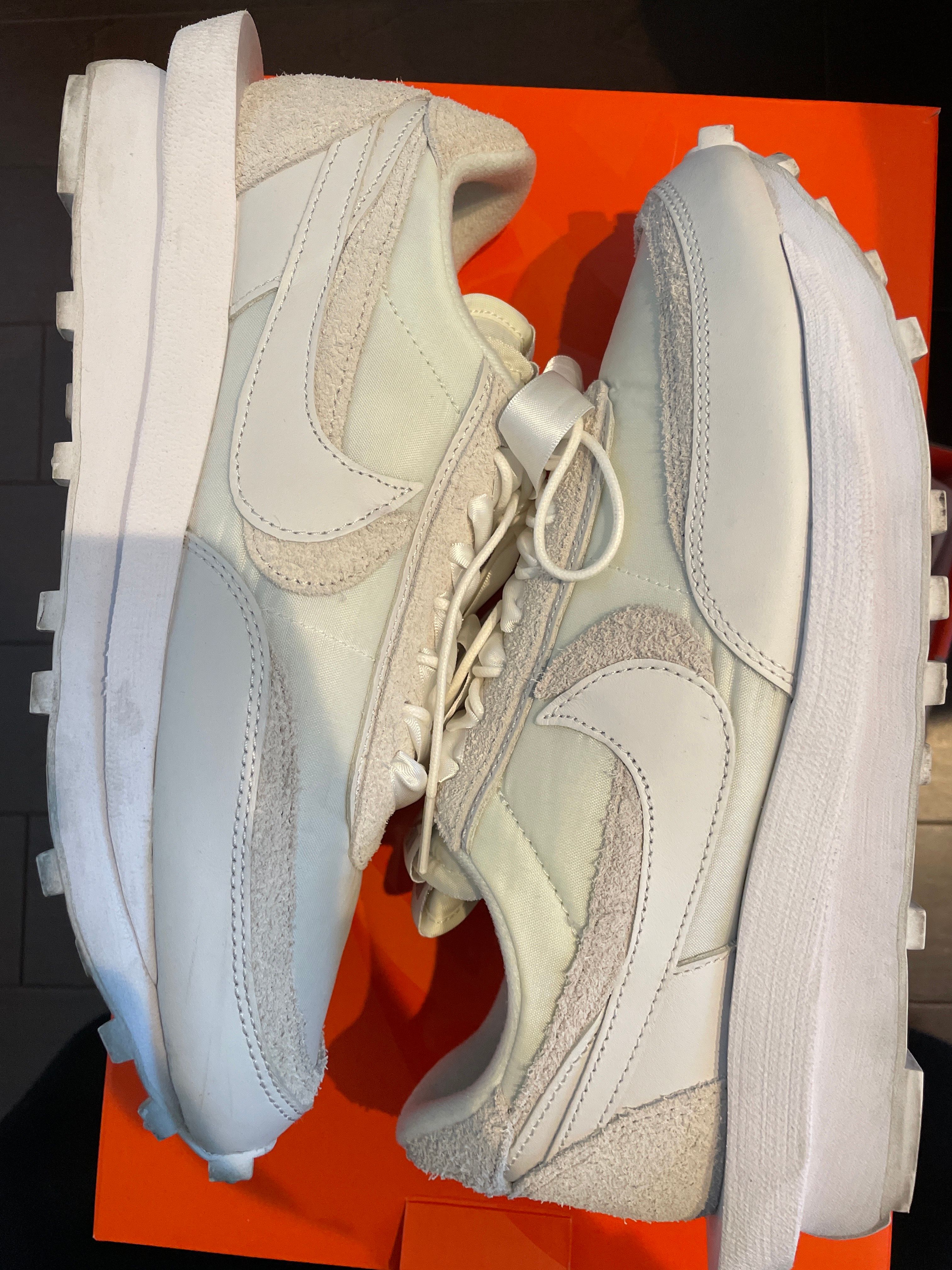 sacai × Nike LDV Waffle "Triple White"