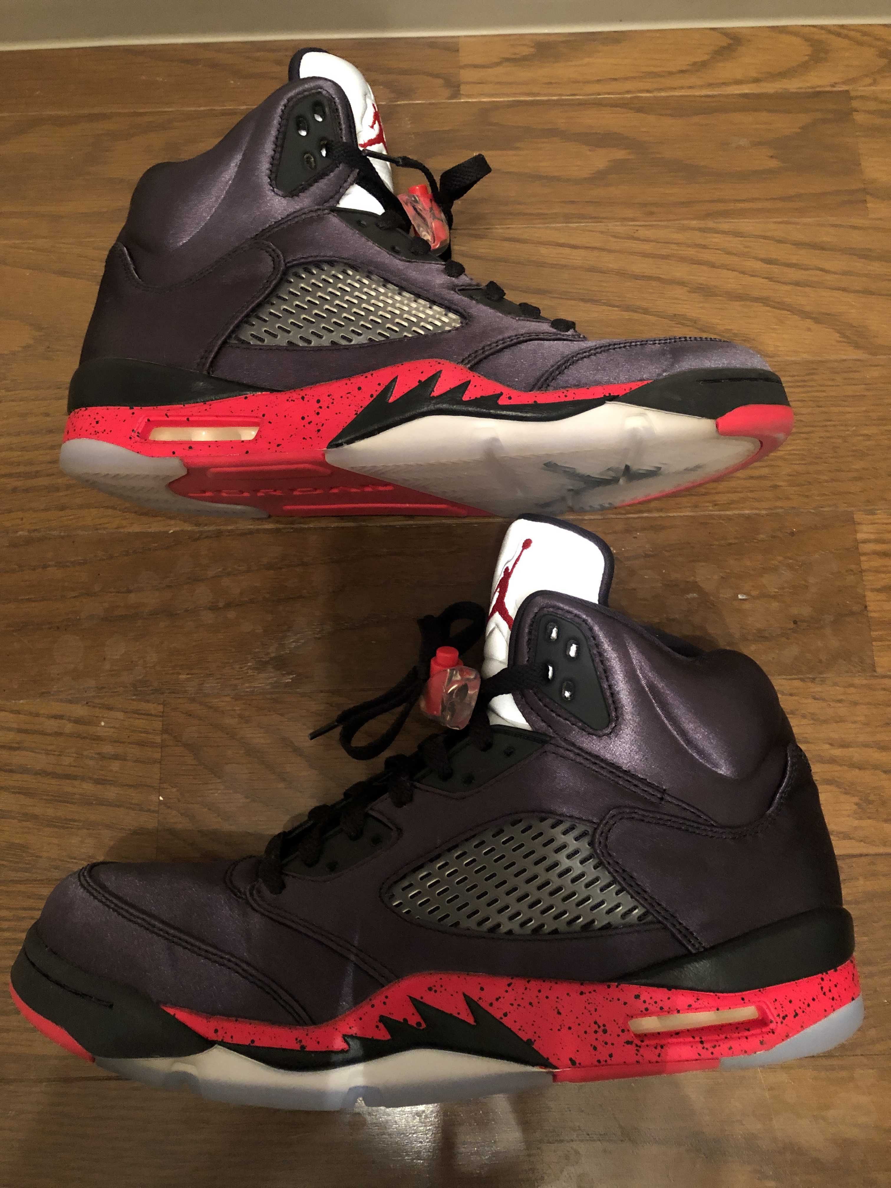 Air Jordan 5 Satin "Bred"