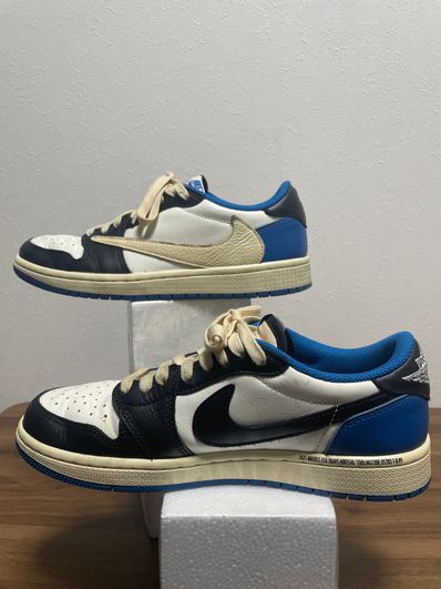 Travis Scott × fragment design × Nike Air Jordan 1 Low OG SP "Military Blue"