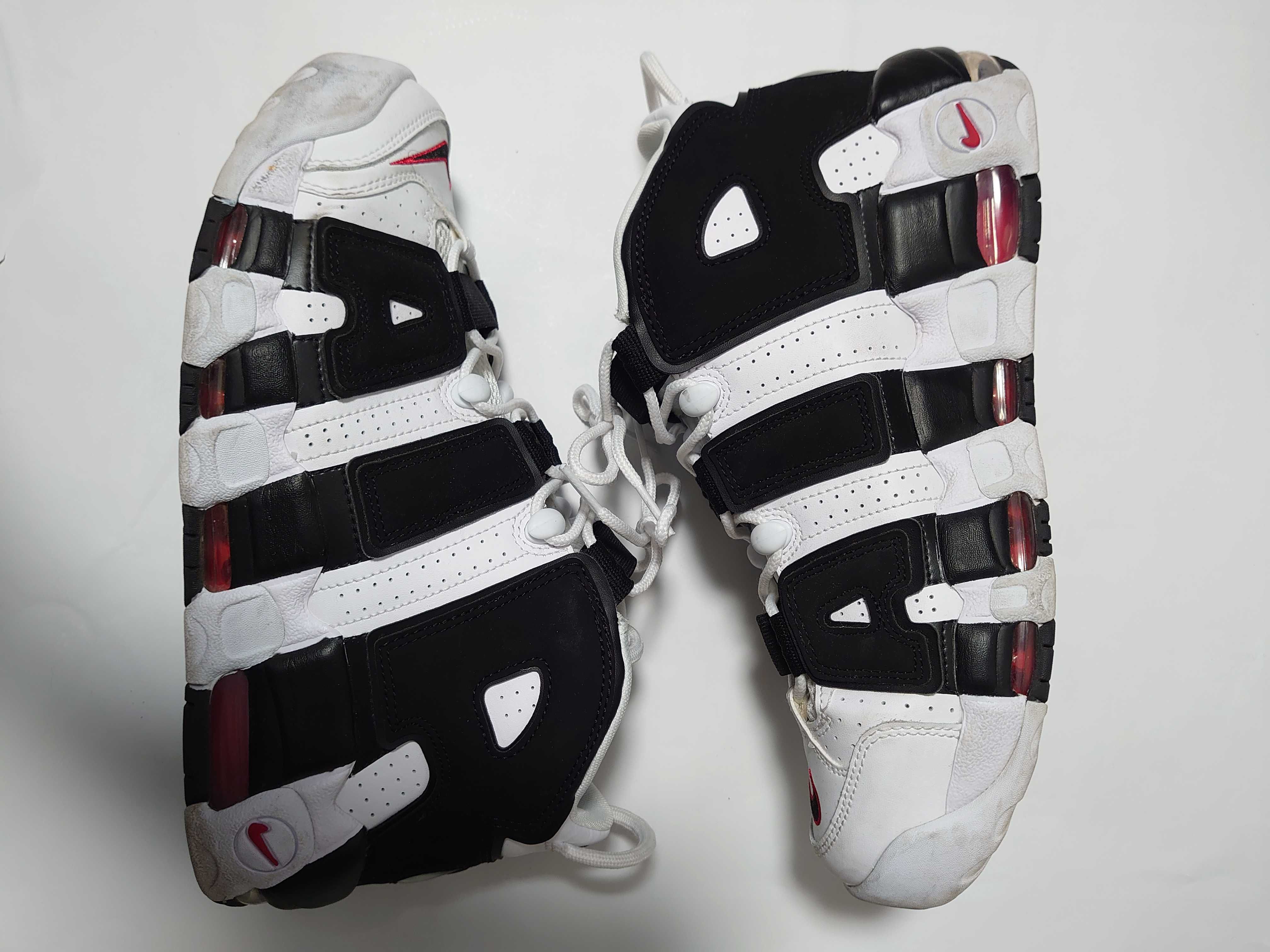 NIKE AIR MORE UPTEMPO "WHITE/BLACK/UNIVERSITY RED"(2020)
