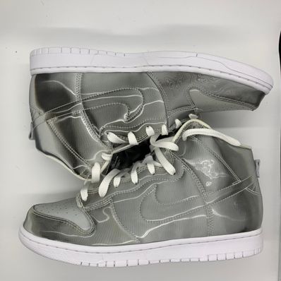 CLOT × Nike Dunk High "Silver/Flux"