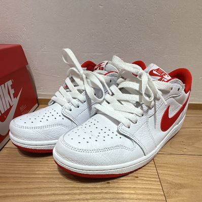 Nike Air Jordan 1 Retro Low OG "White and University Red"