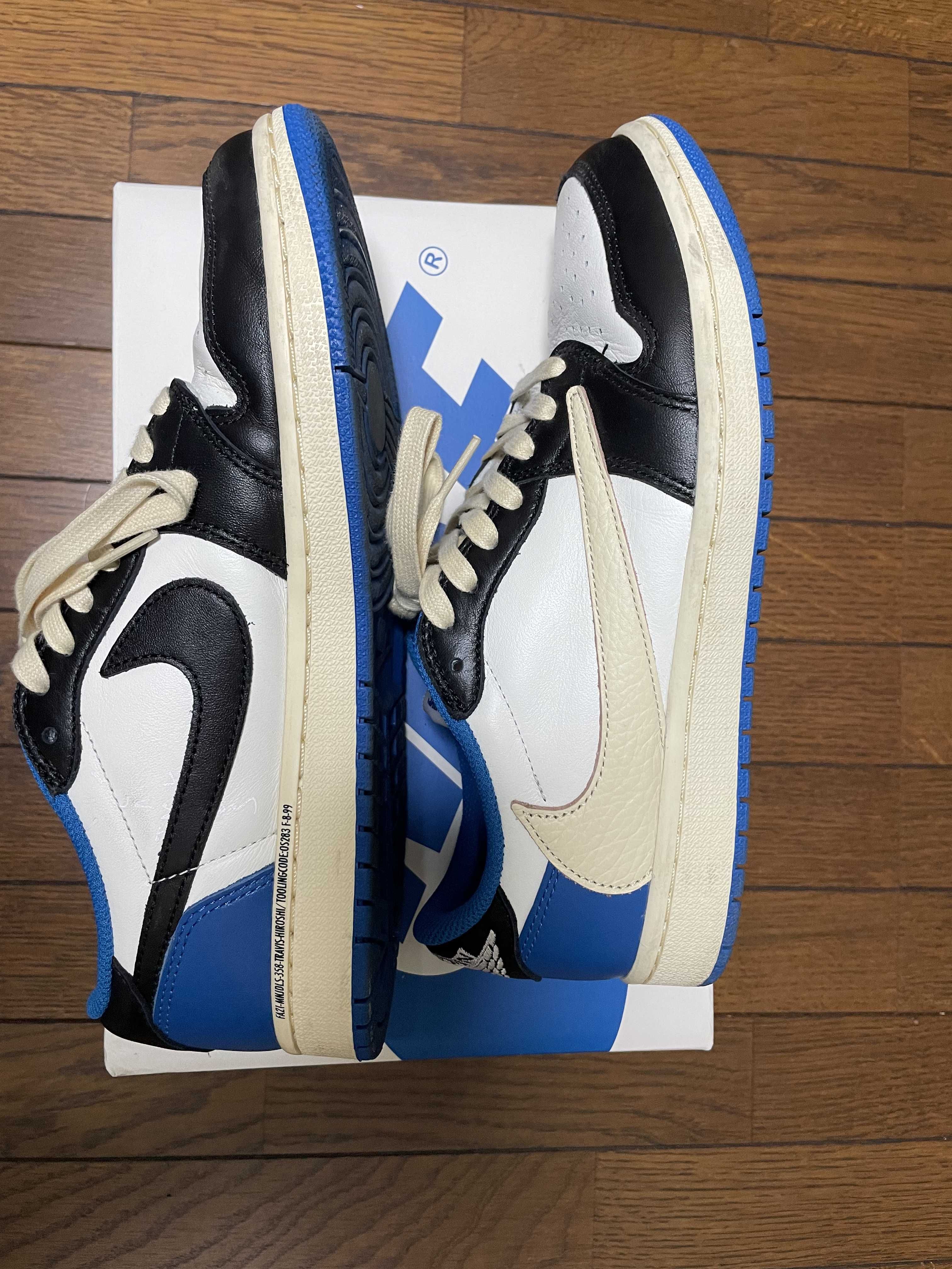 Travis Scott × fragment design × Nike Air Jordan 1 Low OG SP "Military Blue"