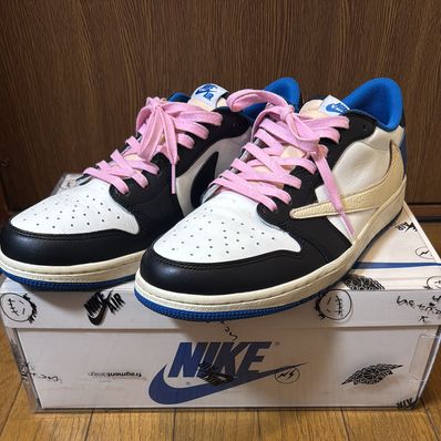 Travis Scott × fragment design × Nike Air Jordan 1 Low OG SP "Military Blue"