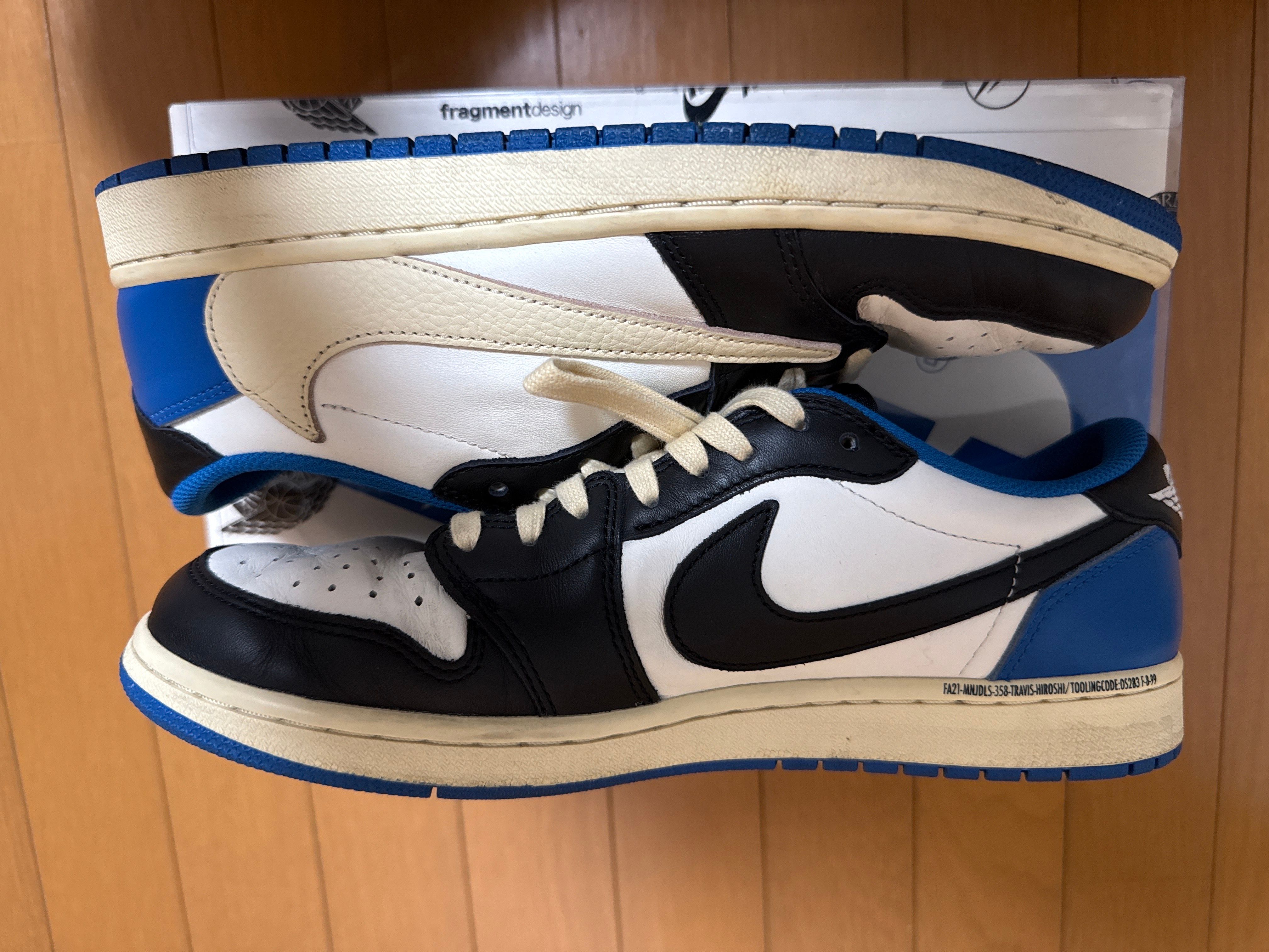 Travis Scott × fragment design × Nike Air Jordan 1 Low OG SP "Military Blue"