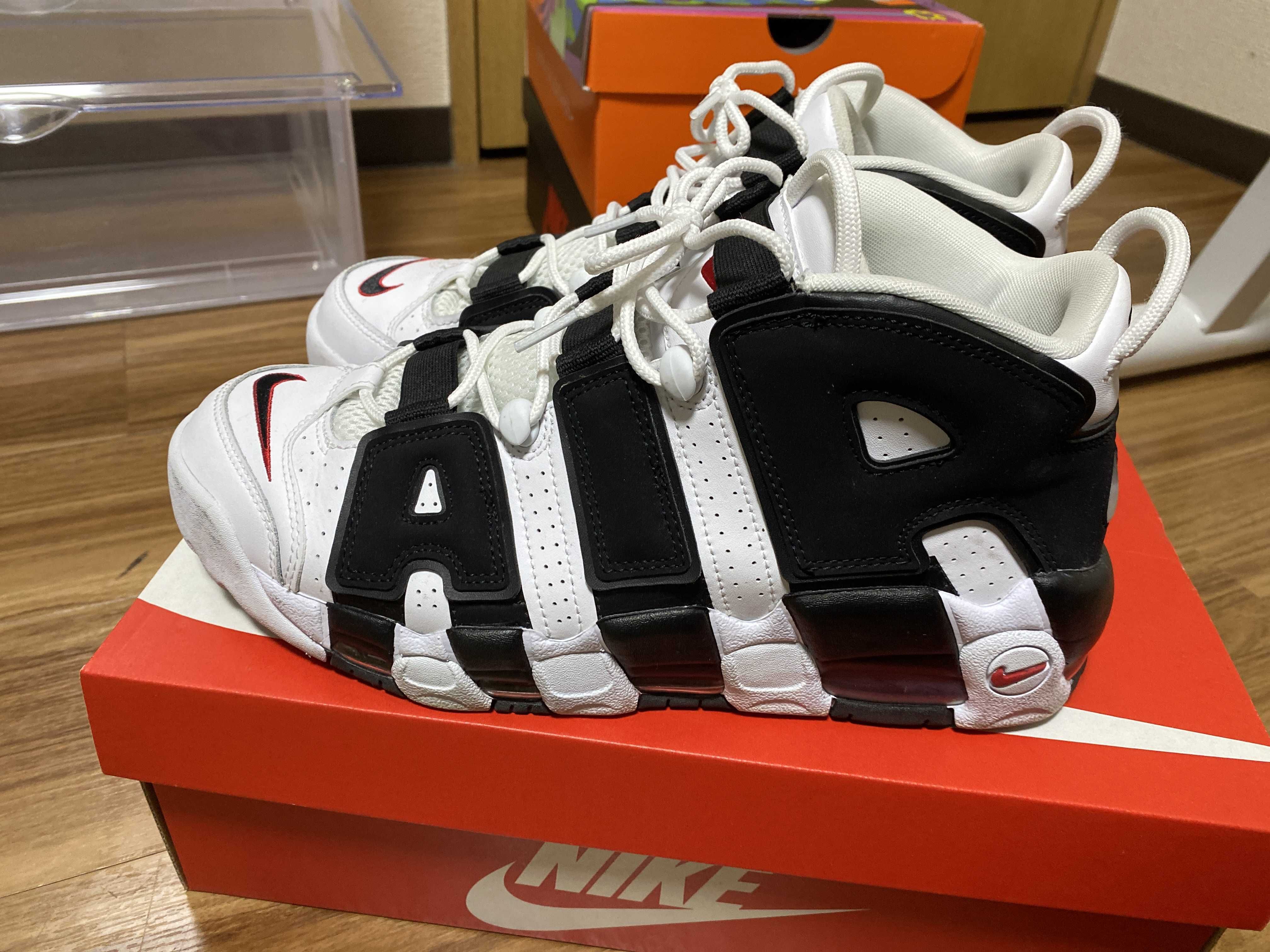 NIKE AIR MORE UPTEMPO "WHITE/BLACK/UNIVERSITY RED"(2020)