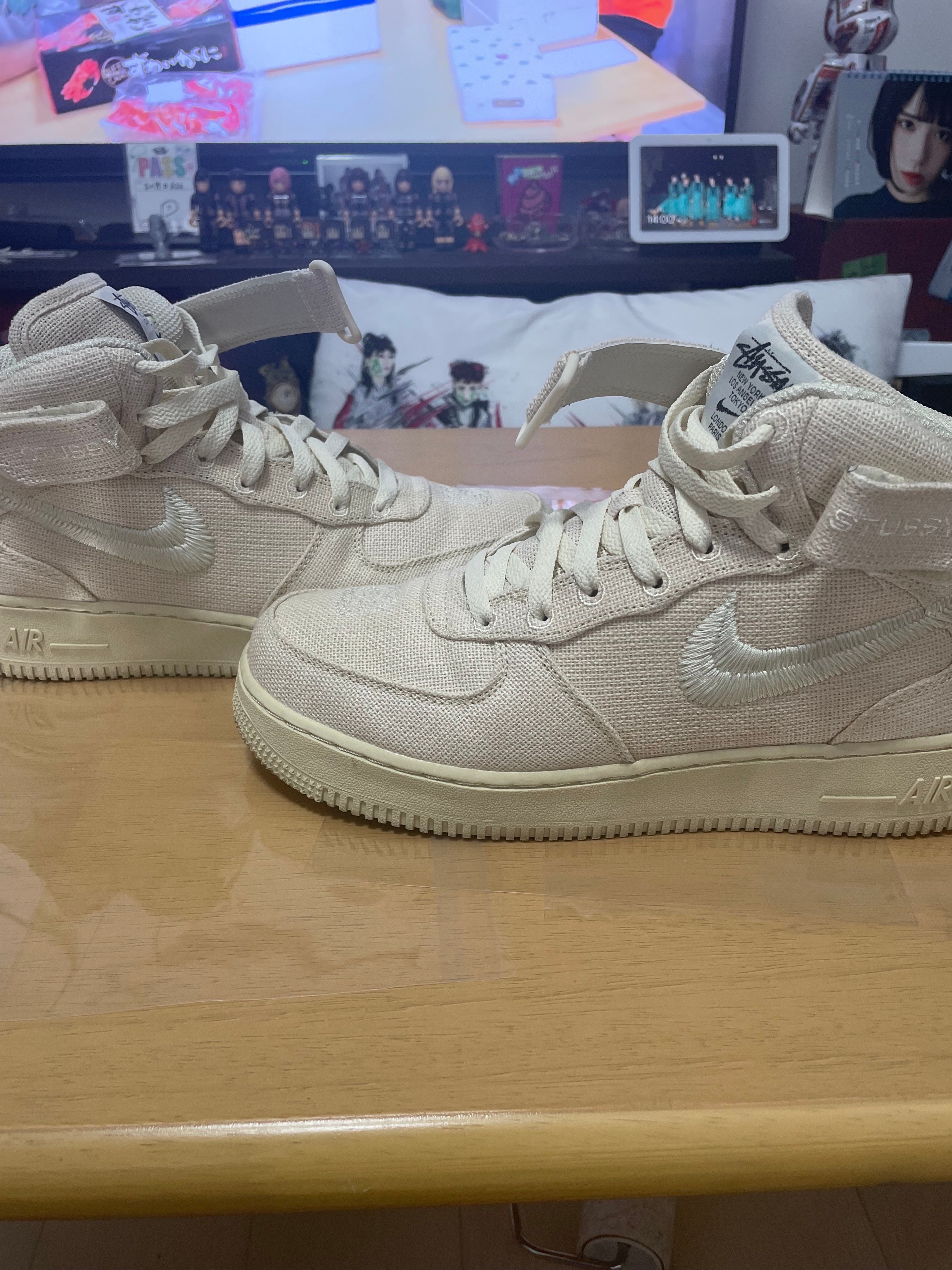 Stussy × Nike Air Force 1 Mid "Fossil Stone"