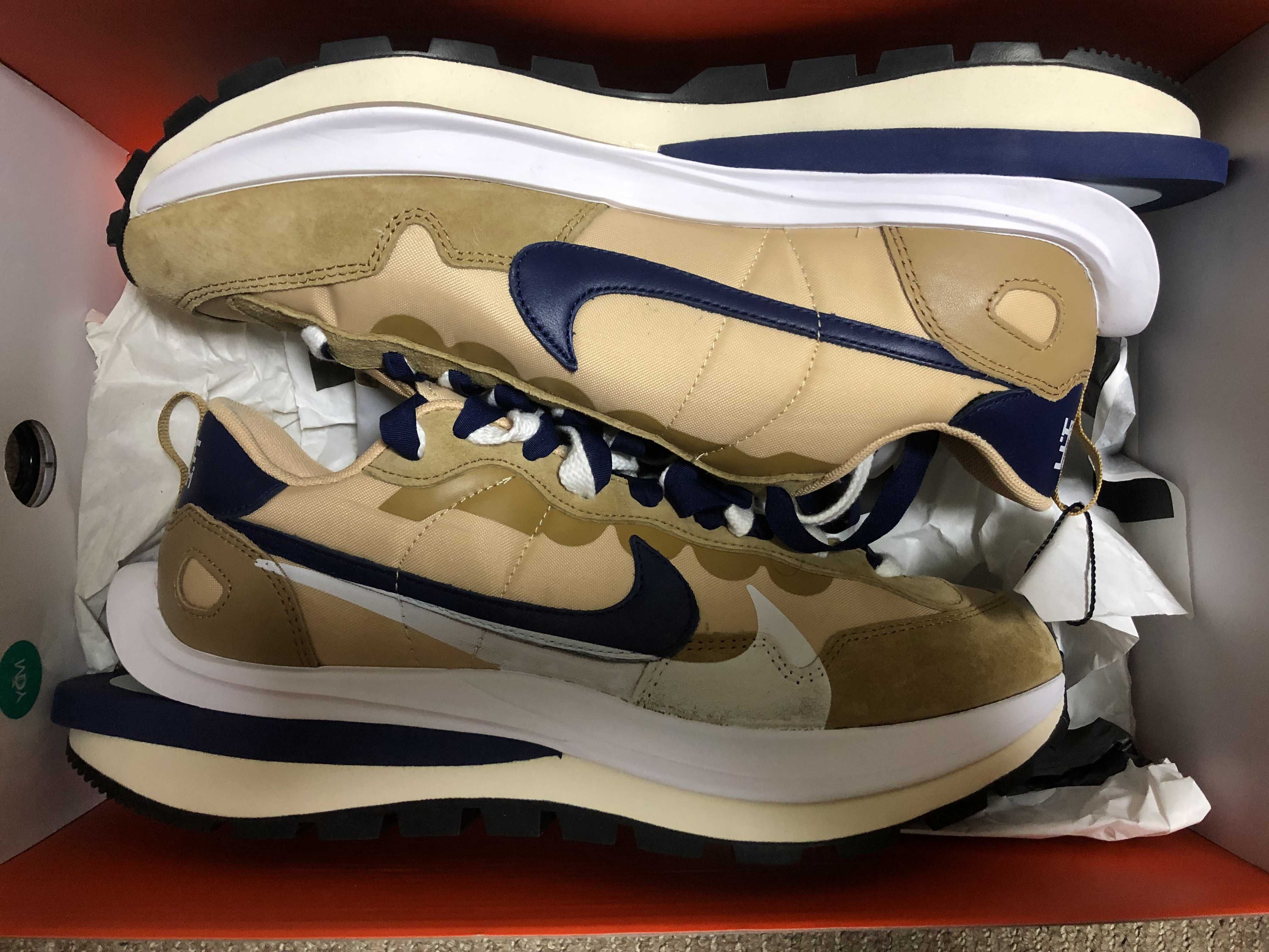 Sacai × Nike Vapor Waffle "Sesame And Blue Void"