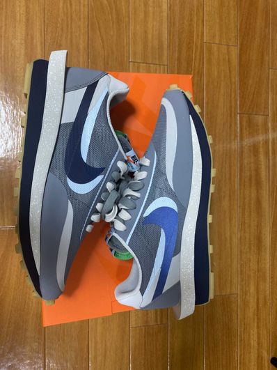 CLOT × Sacai × Nike LD Waffle "Grey Obsidian/Cool Grey"