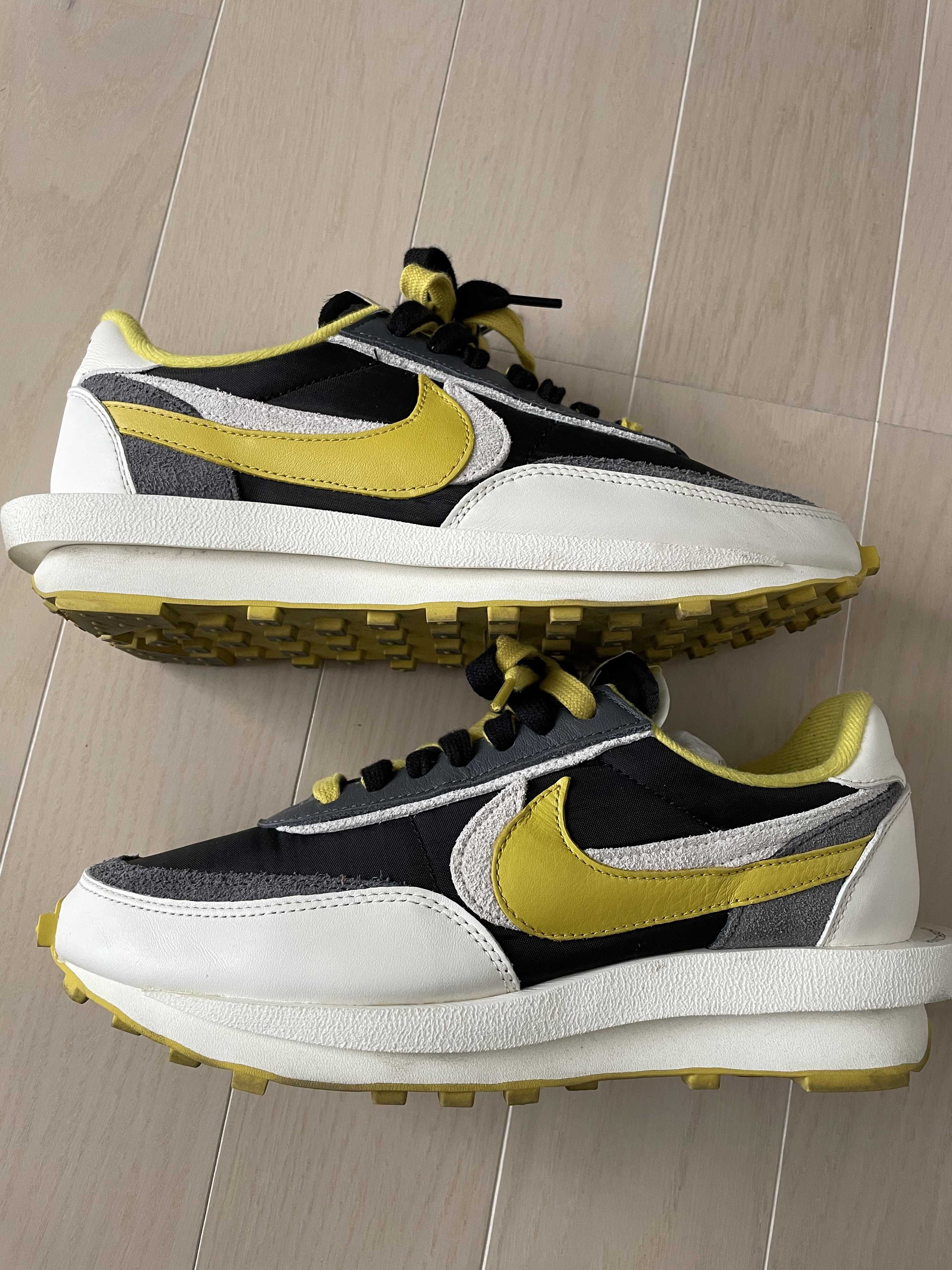 UNDERCOVER × sacai × Nike LD Waffle "Black/Sail-Dark Grey-Bright Citron"