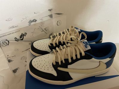 Travis Scott × fragment design × Nike Air Jordan 1 Low OG SP "Military Blue"