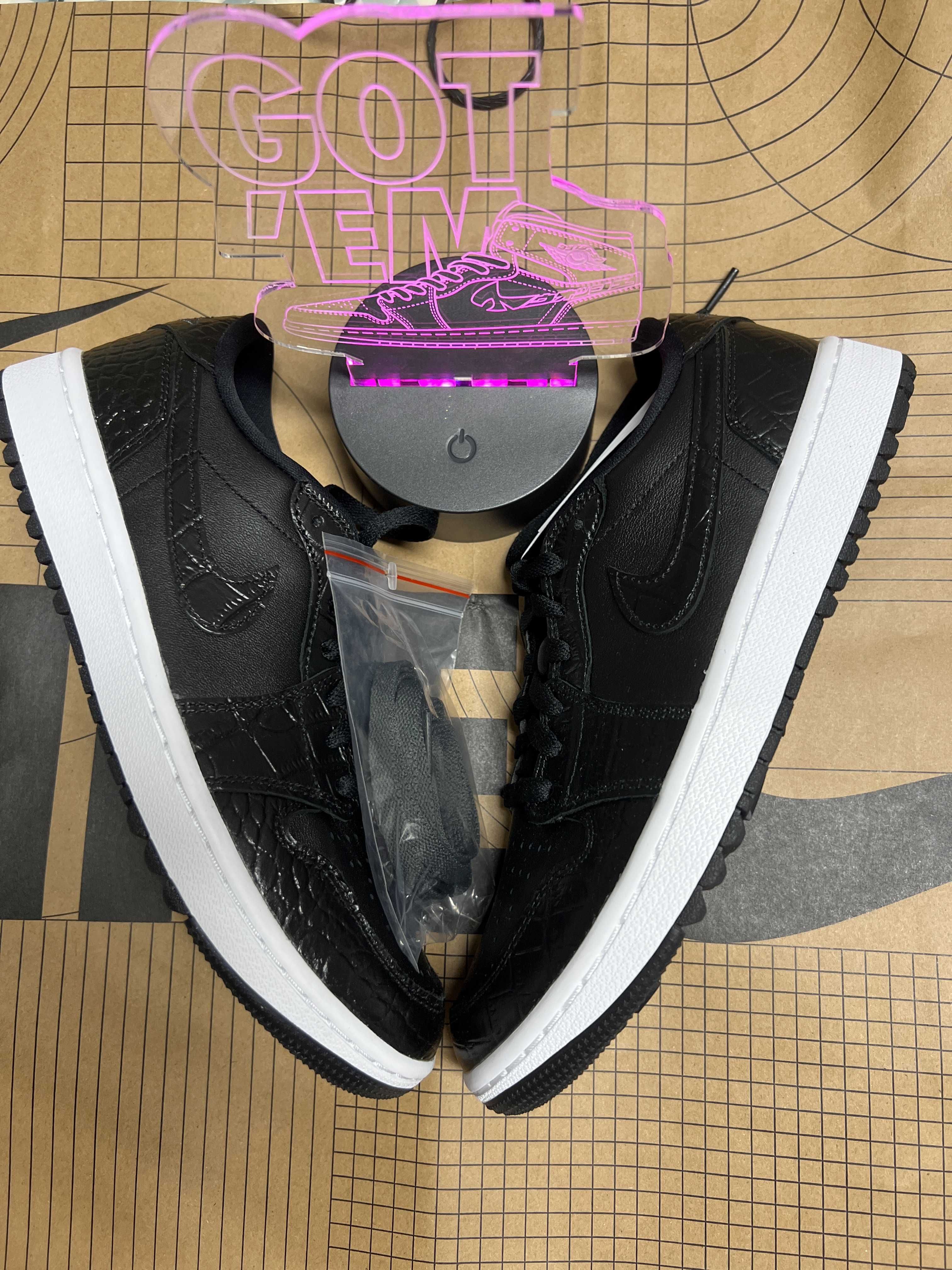 Nike Air Jordan 1 Low Golf "Black Crocodile Skin"