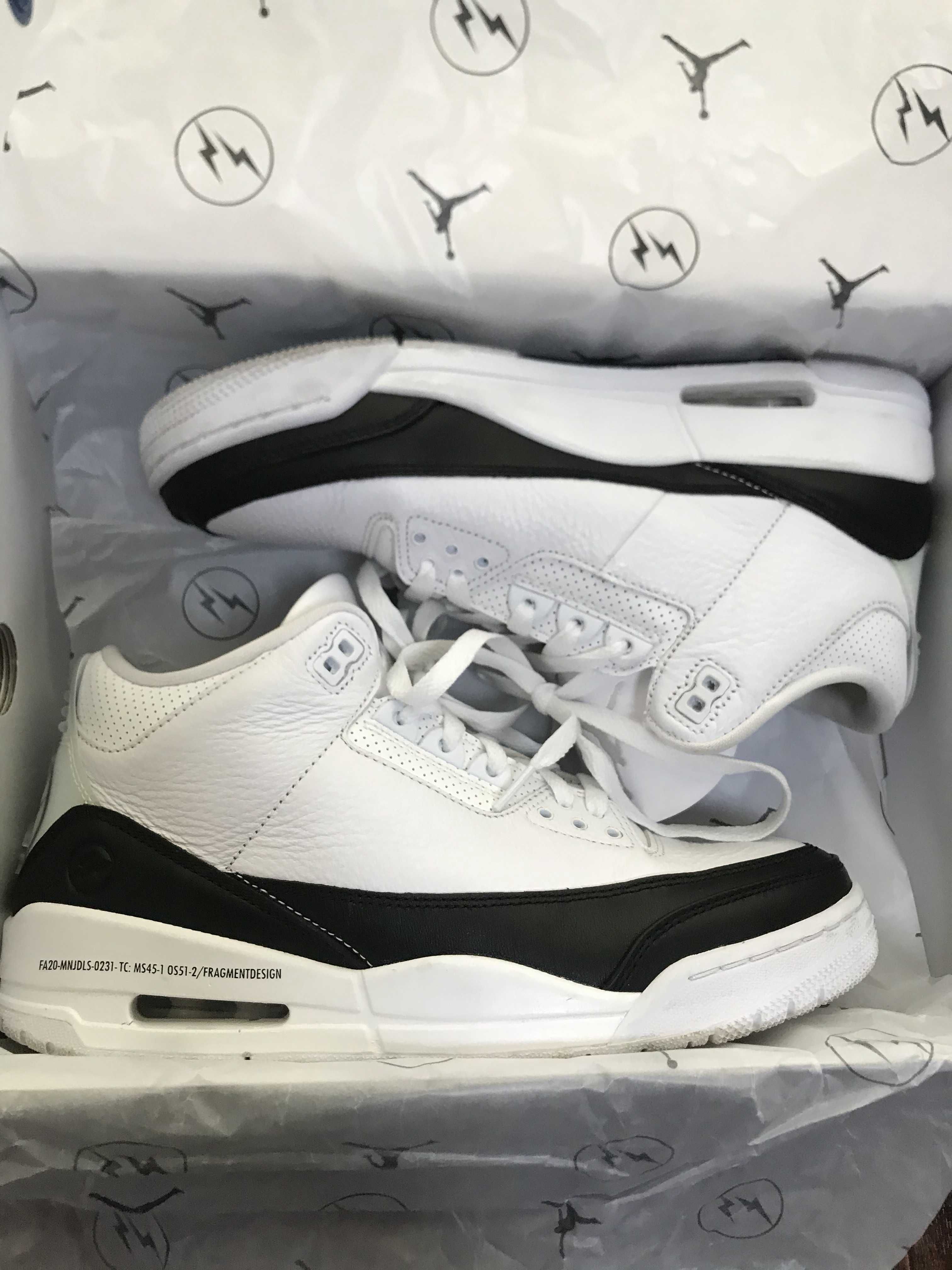 Fragment × Nike Air Jordan 3 "White/Black"