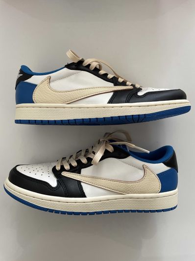 Travis Scott × fragment design × Nike Air Jordan 1 Low OG SP "Military Blue"