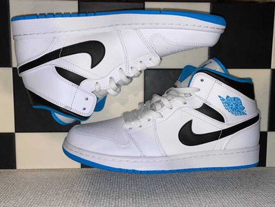 Nike Air Jordan 1 Mid "White/Laser blue"