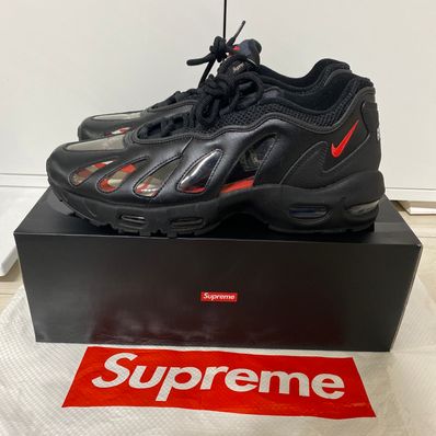 Supreme × Nike Air Max 96 "Black/Speed Red/Clear"