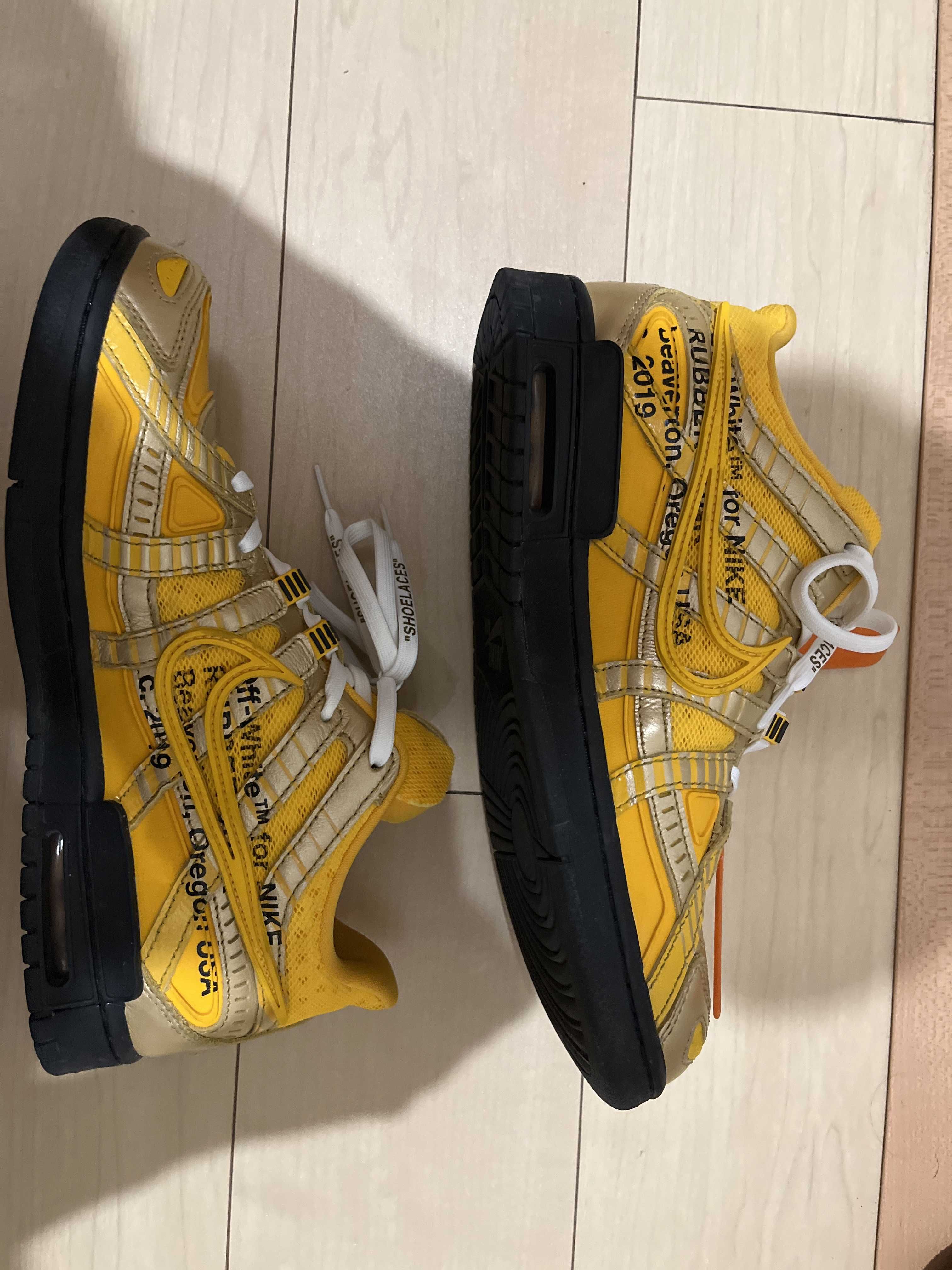 Off-White × Nike Air Rubber Dunk "University Gold"