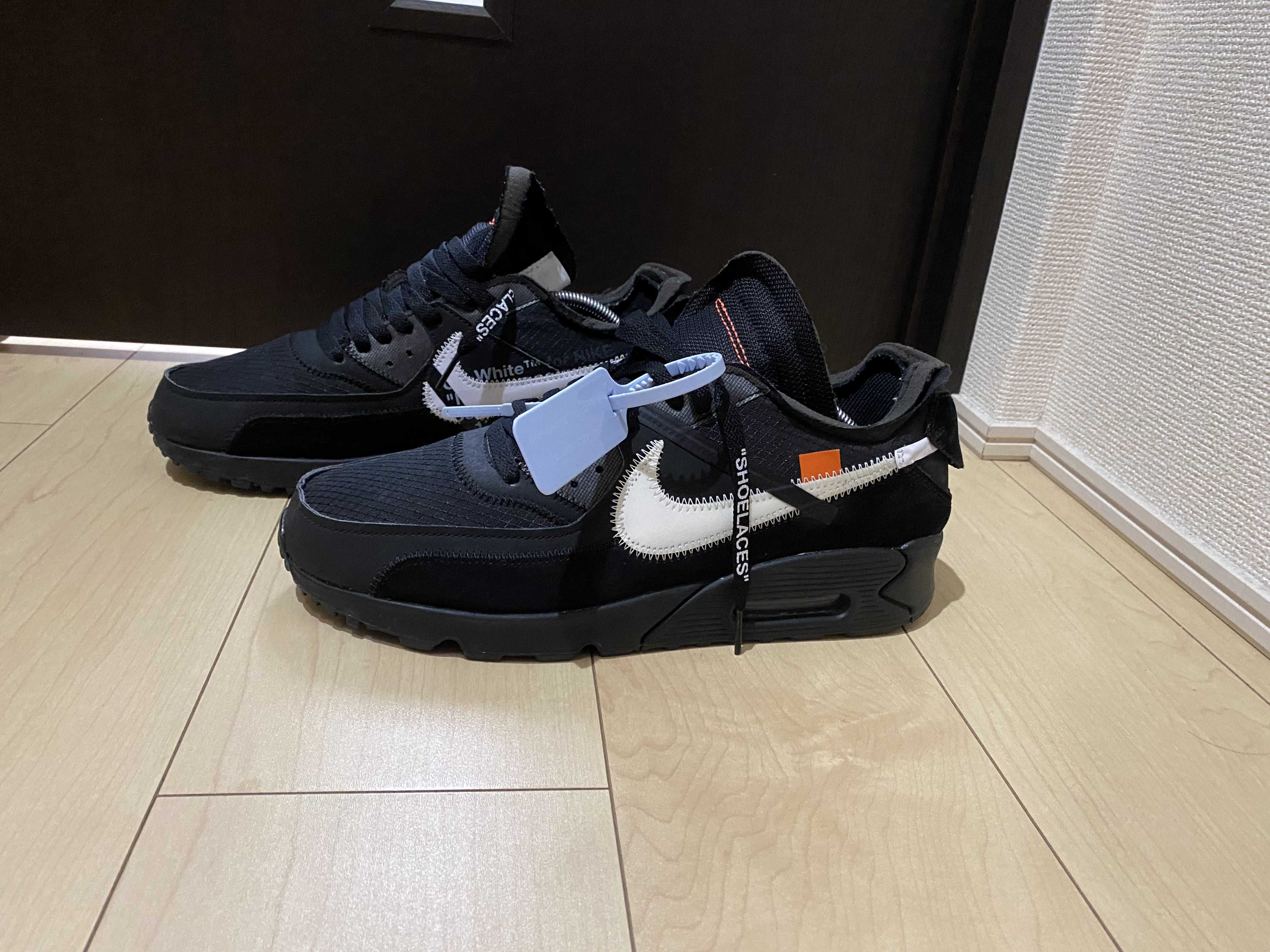 Off-White × Nike Air Max 90 "Black/Black-Cone-White"
