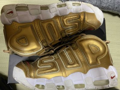 Supreme × Nike Air More Uptempo "Metallic Gold"