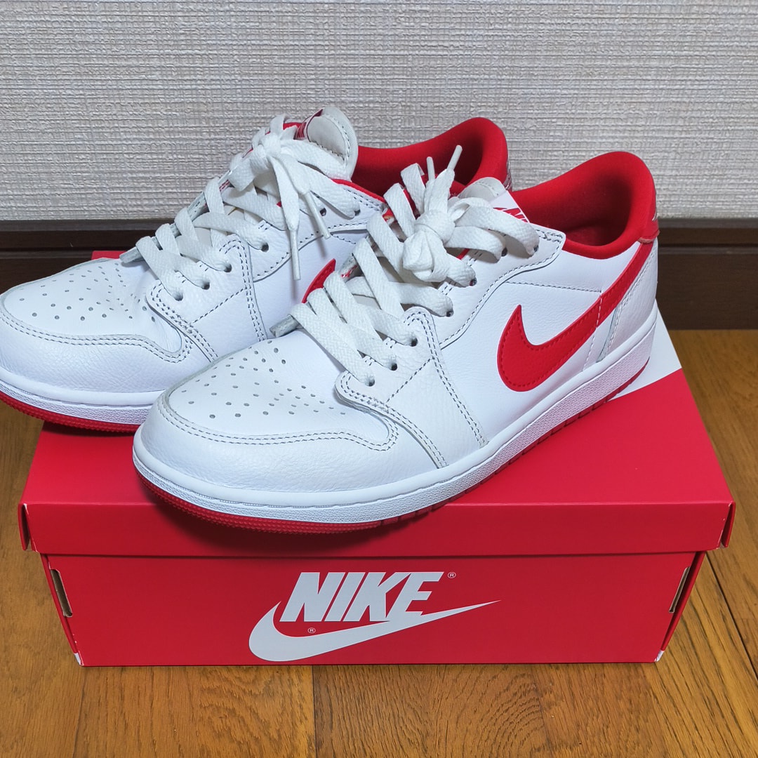 Nike Air Jordan 1 Retro Low OG "White and University Red"