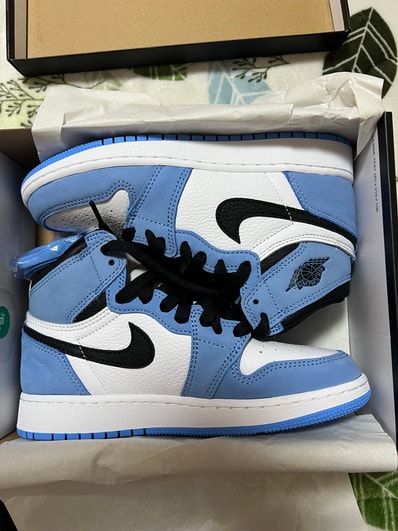 Nike GS Air Jordan 1 High "White/University Blue/Black"