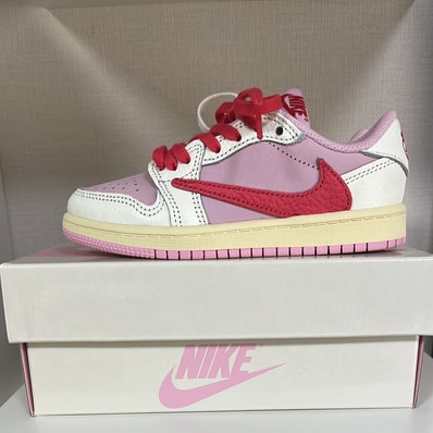 Travis Scott × Nike PS Jordan 1 Low OG SP "Sail/Tropical Pink"